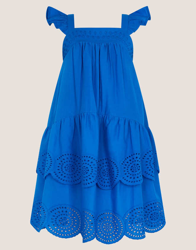 HALJINA - COASTAL BROIDER DRESS BLU