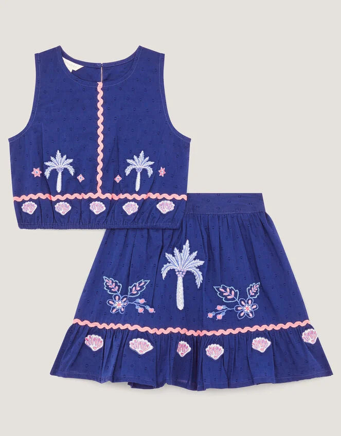 SET - BLUE DOBBY COASTAL SET