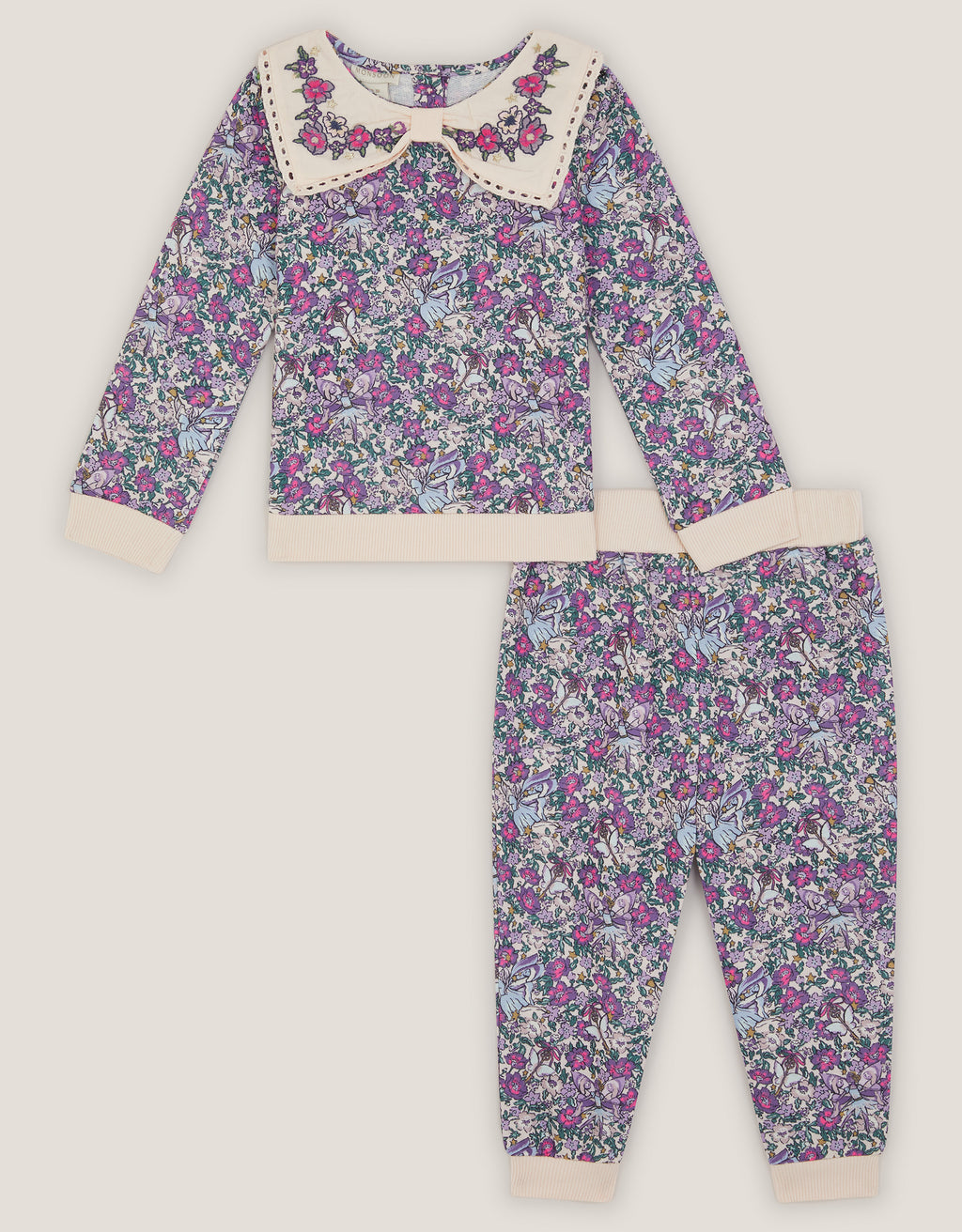 SET - BABY FLORAL SWEAT JOG SET
