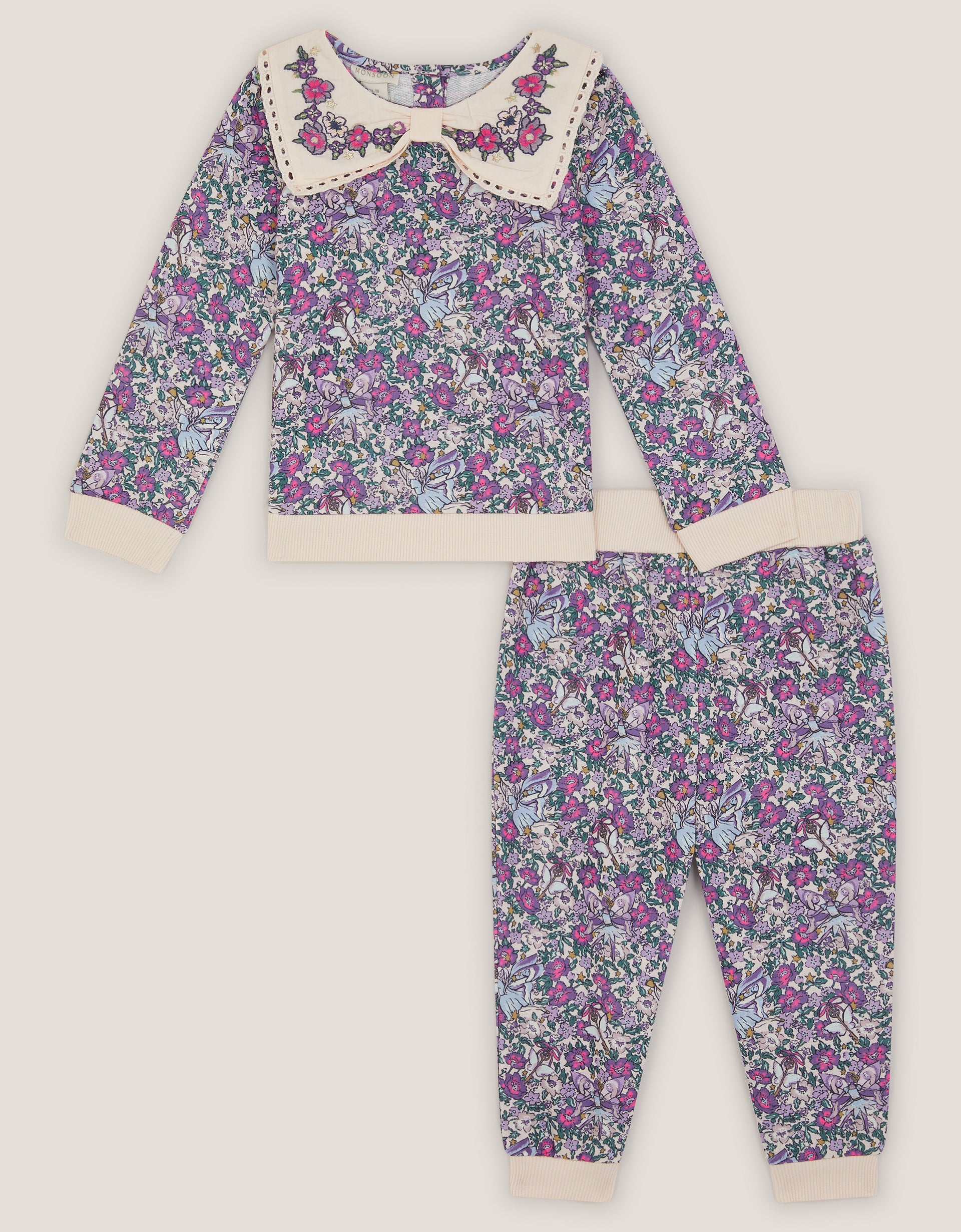 SET - BABY FLORAL SWEAT JOG SET