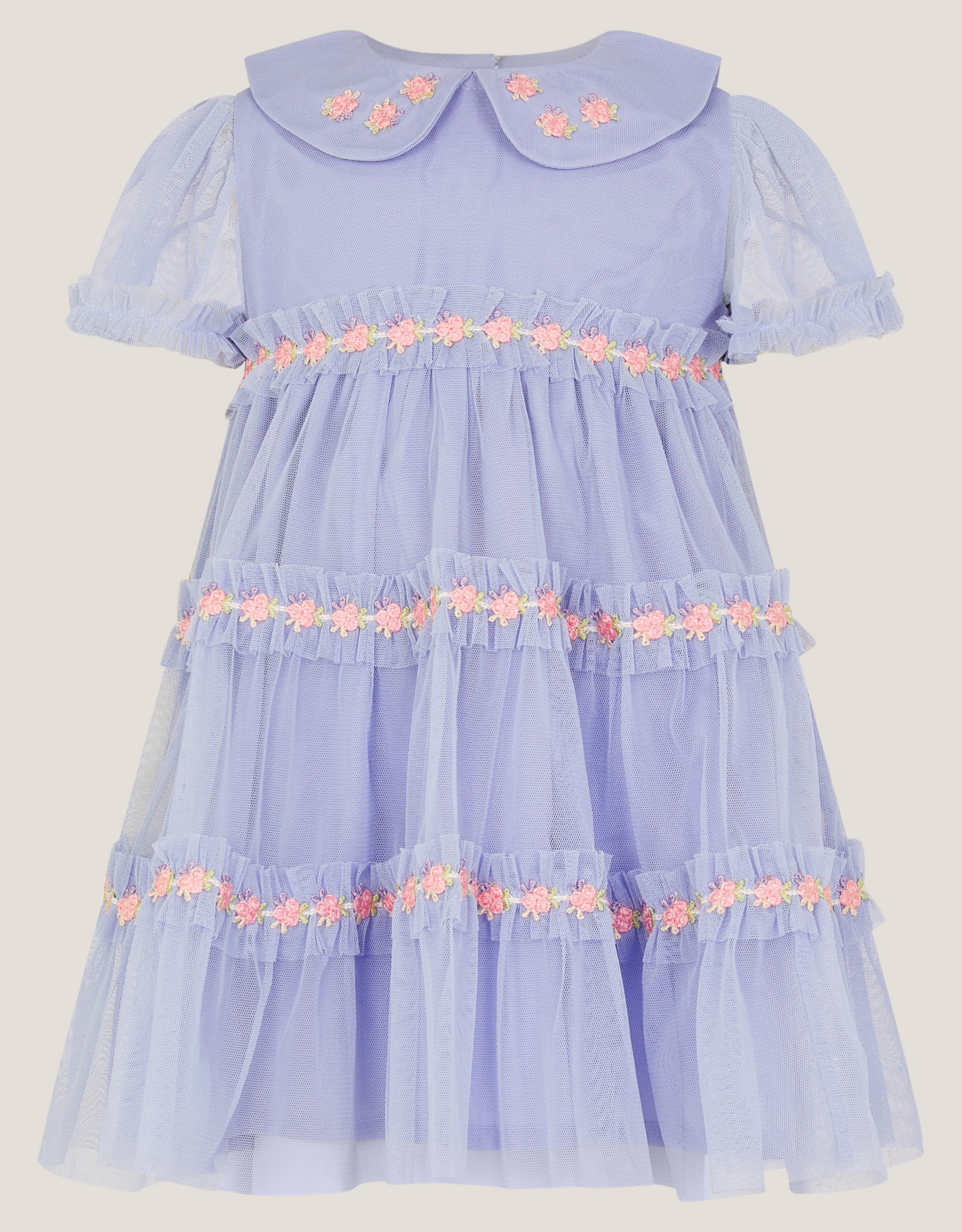HALJINA - BBY BLUE MES TIERRED DRES