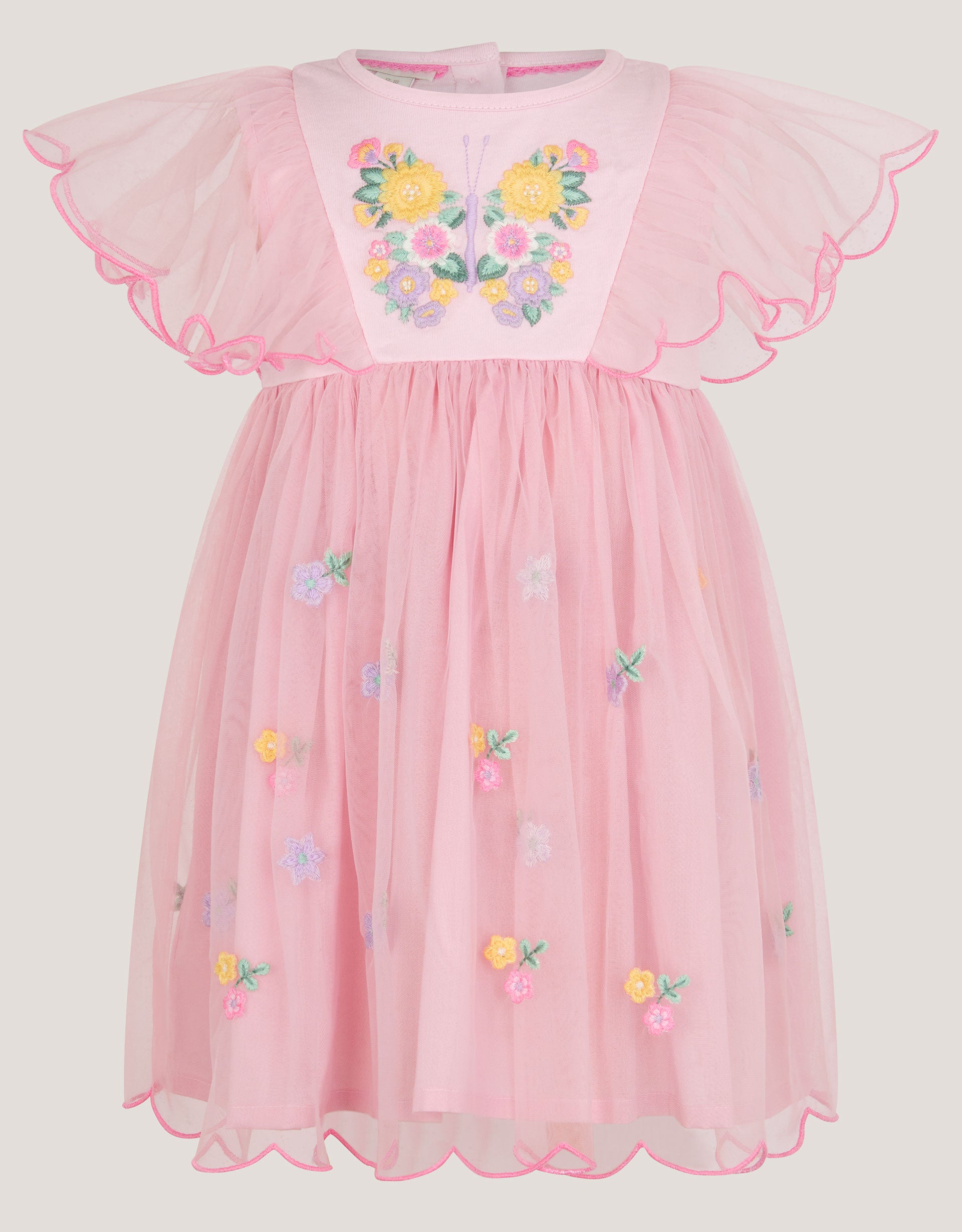 HALJINA - BBY JRSY MESH BFFLY DRESS