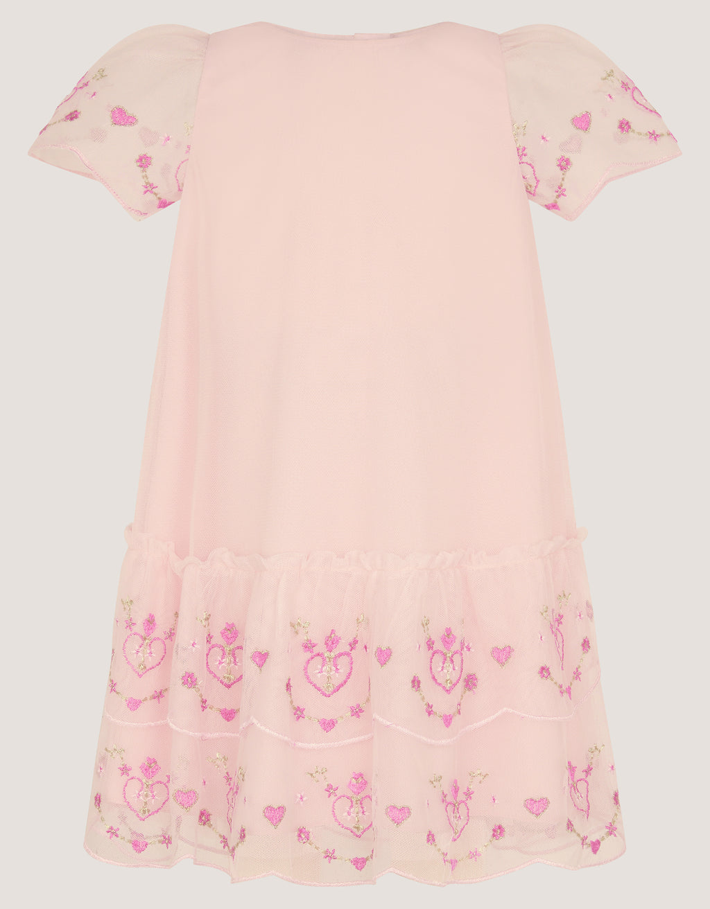 HALJINA - BBY HEART EMB MESH TRAPEZ