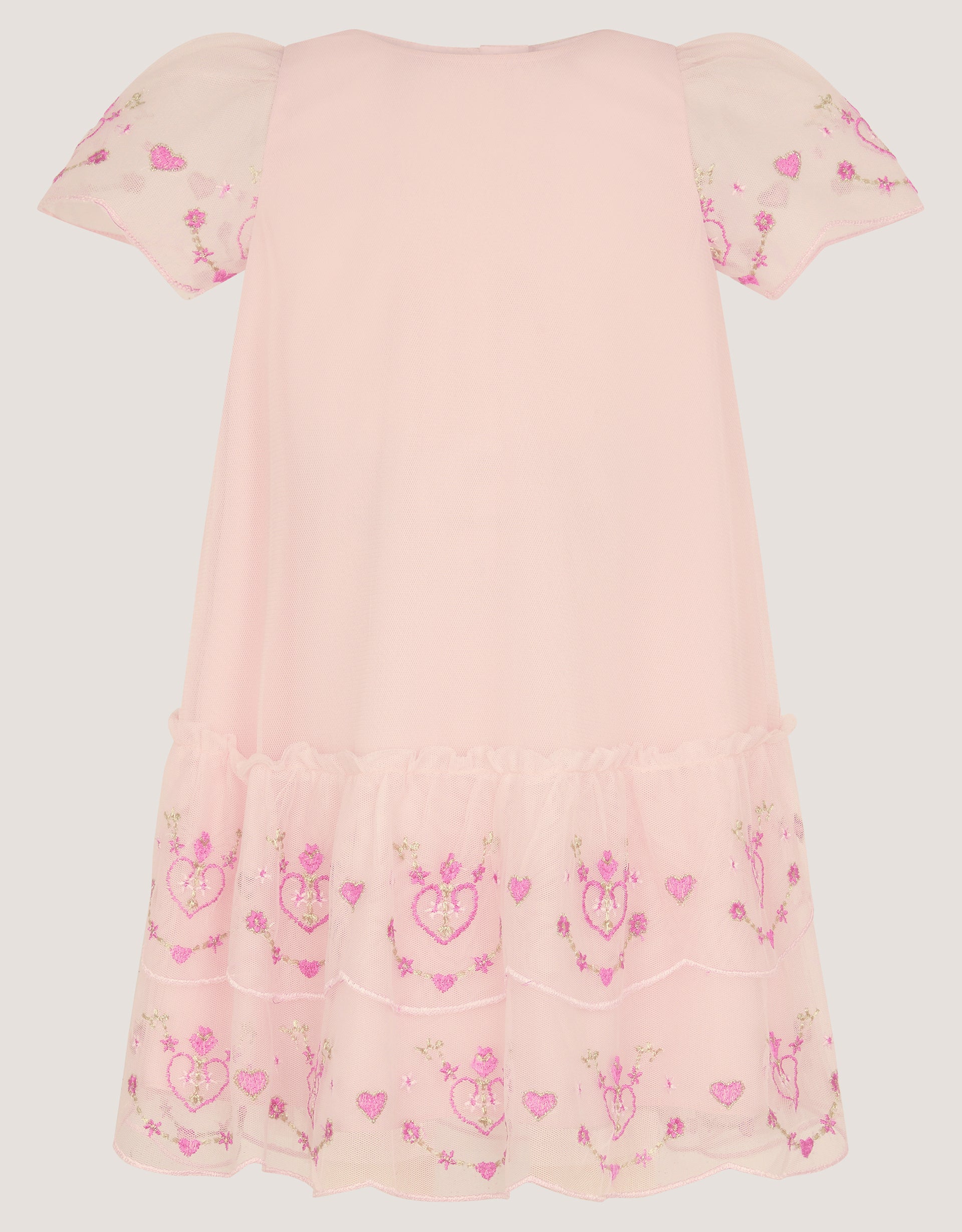 HALJINA - BBY HEART EMB MESH TRAPEZ