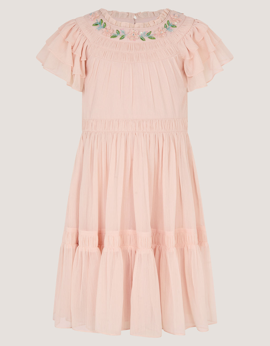 HALJINA - CARMEN EMB NECKLINE DRESS