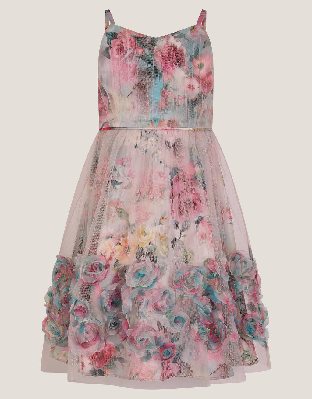 HALJINA - OIL FLORAL 3D ROSES DRESS