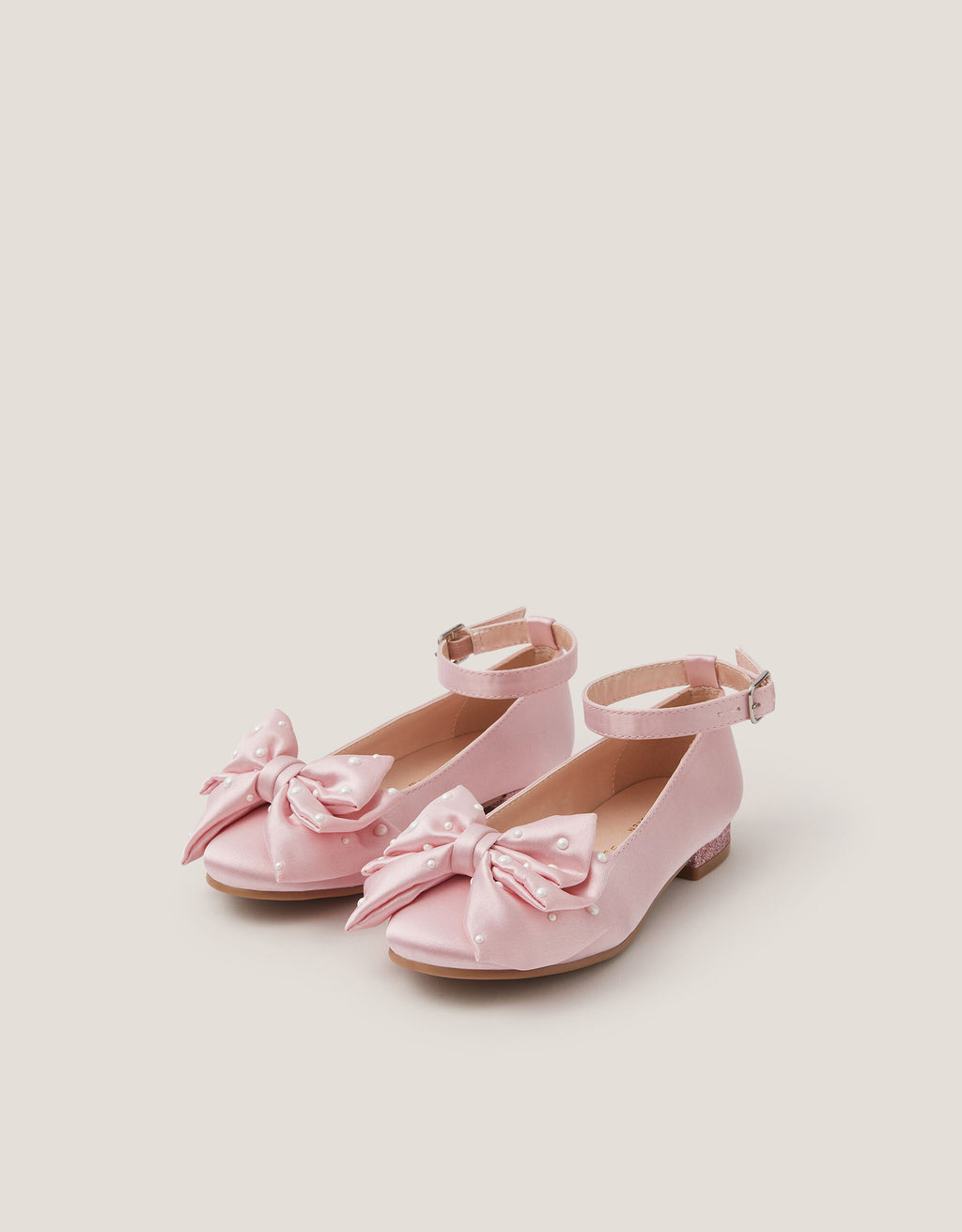 BALETANKE - SATIN PEARL BOW FLAT