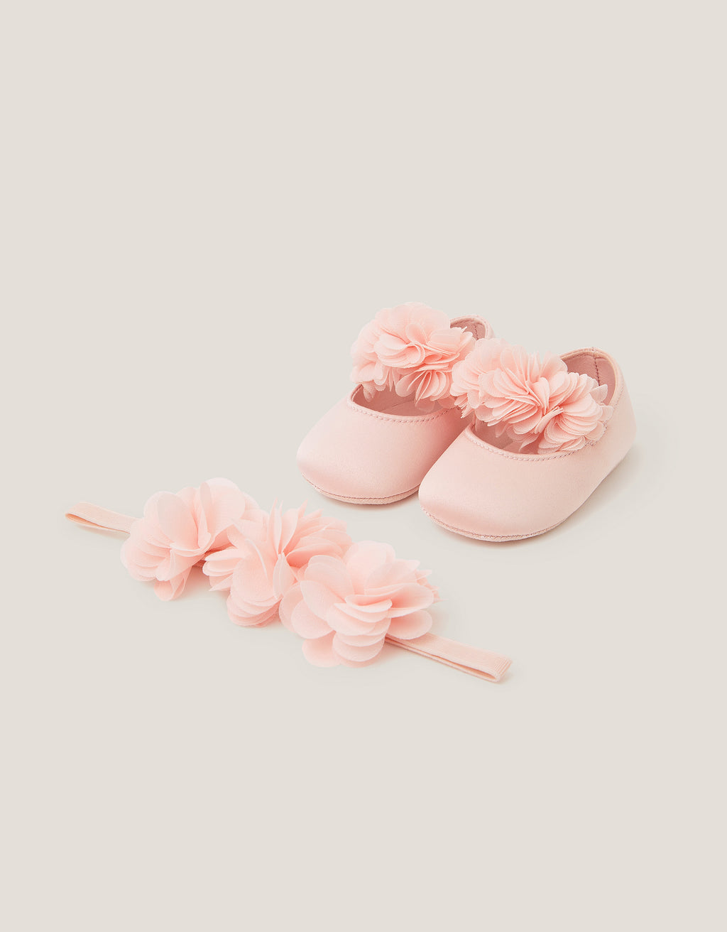 SET CIPELE I TRAKA ZA KOSU - BABY FLWER BOOTIE & BANDO