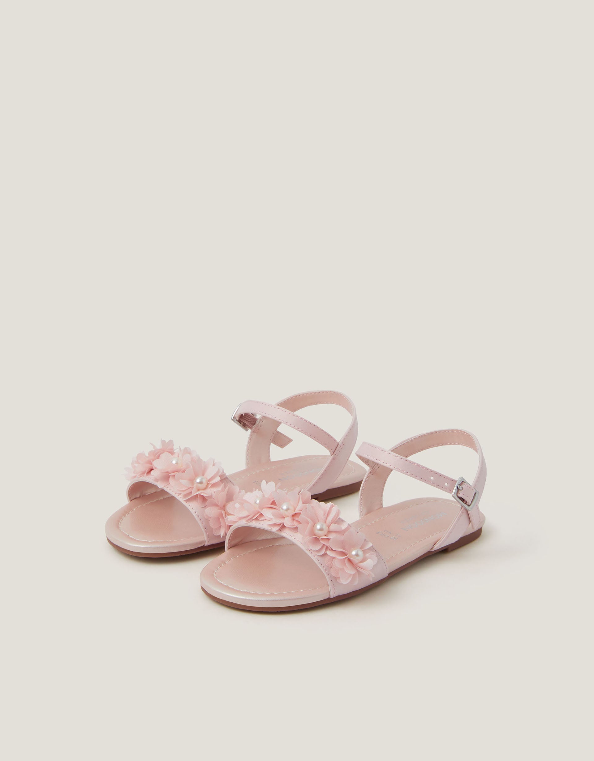 SANDALE - PEARLY POM FLOWER SANDAL