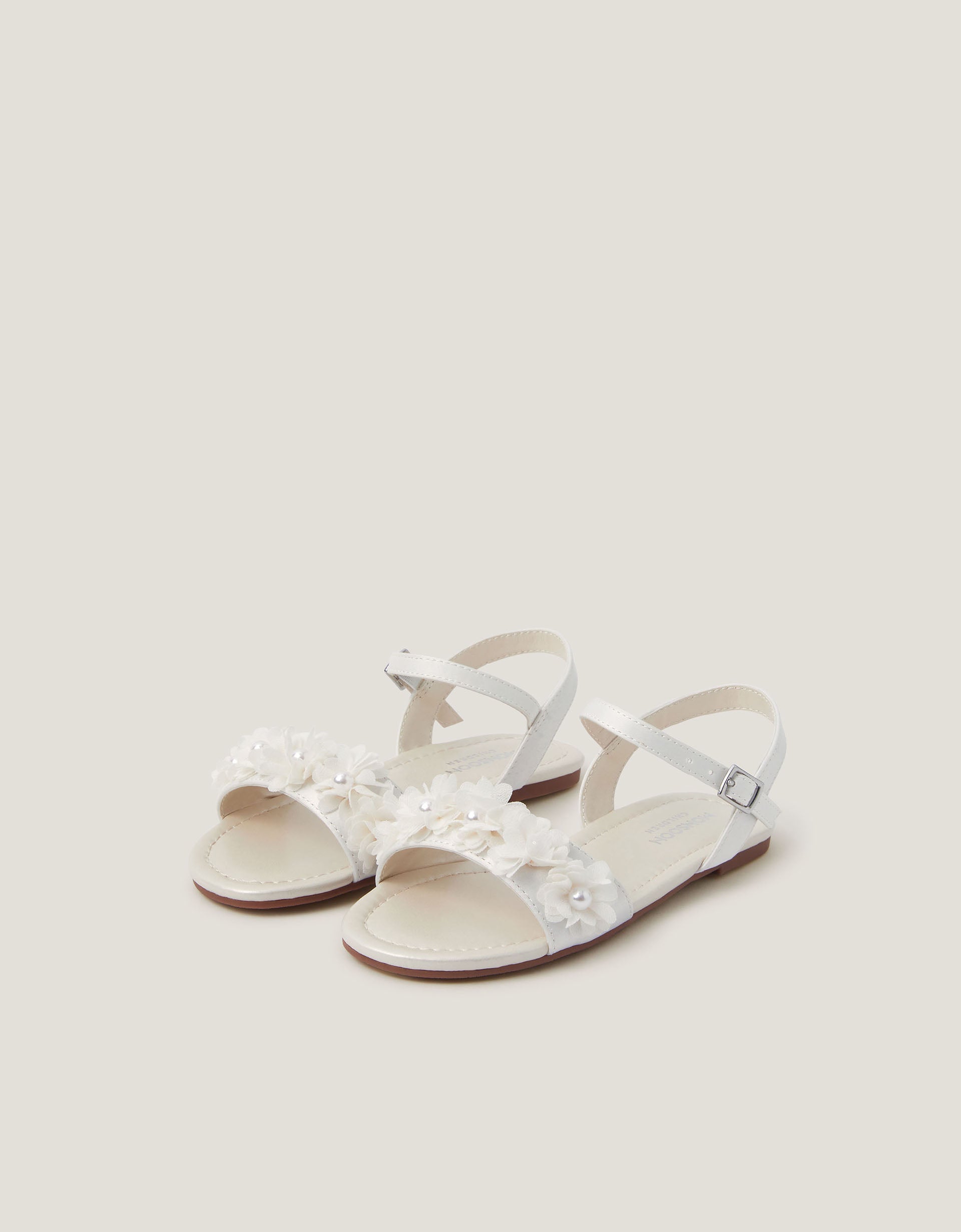 SANDALE - PEARLY POM FLOWER SANDAL