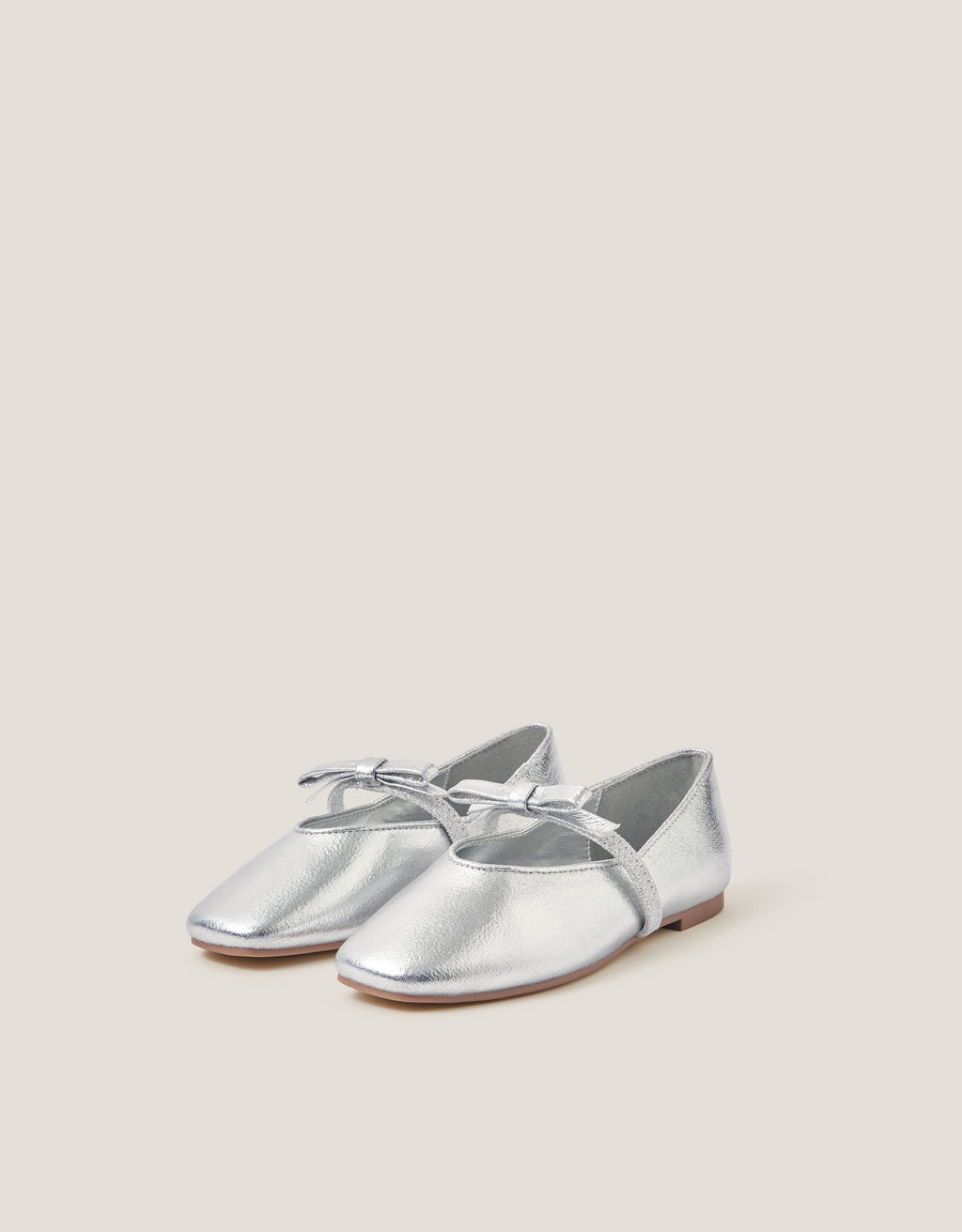 BALETANKE - METALLIC PATENT BOW FLAT