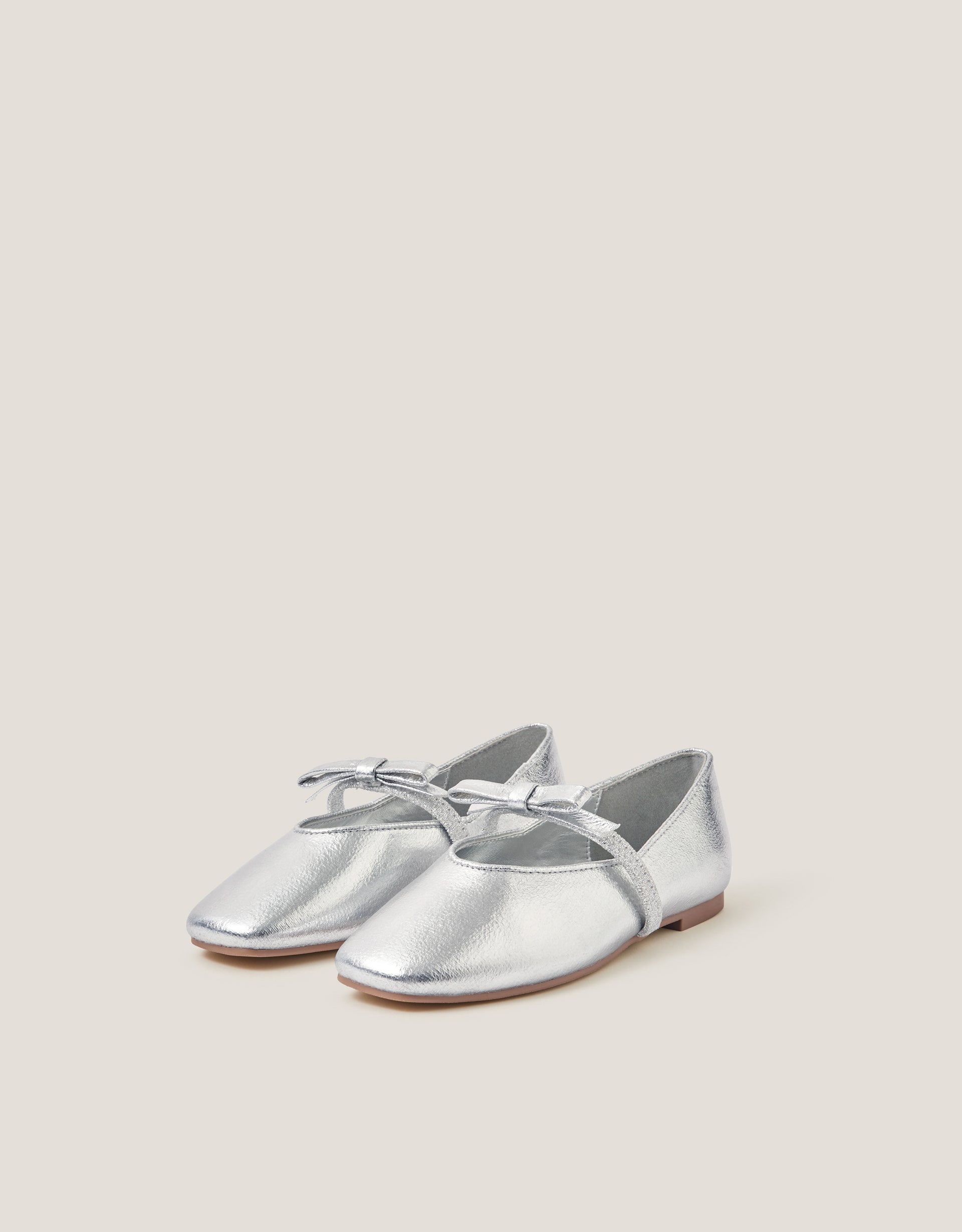 BALETANKE - METALLIC PATENT BOW FLAT