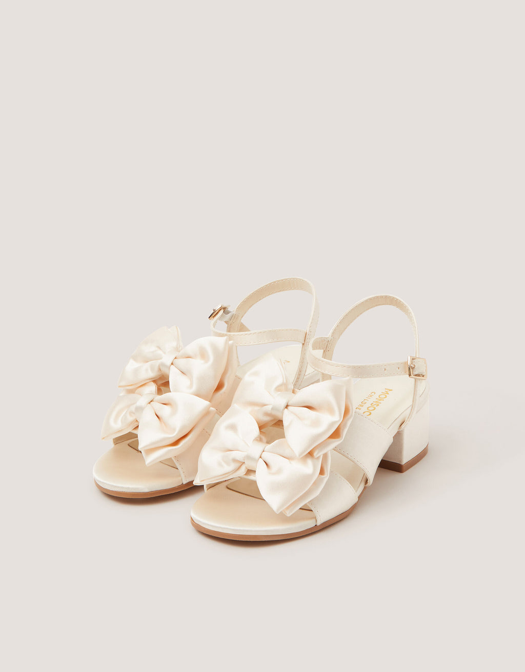 SANDALE - IVORY DOUBL BW SANDL HEEL
