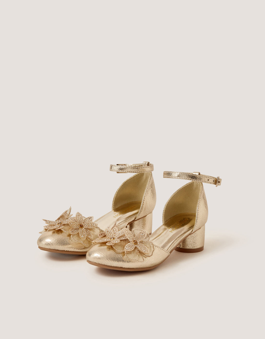 CIPELE - GOLD DAZZLE FLOWER HEEL