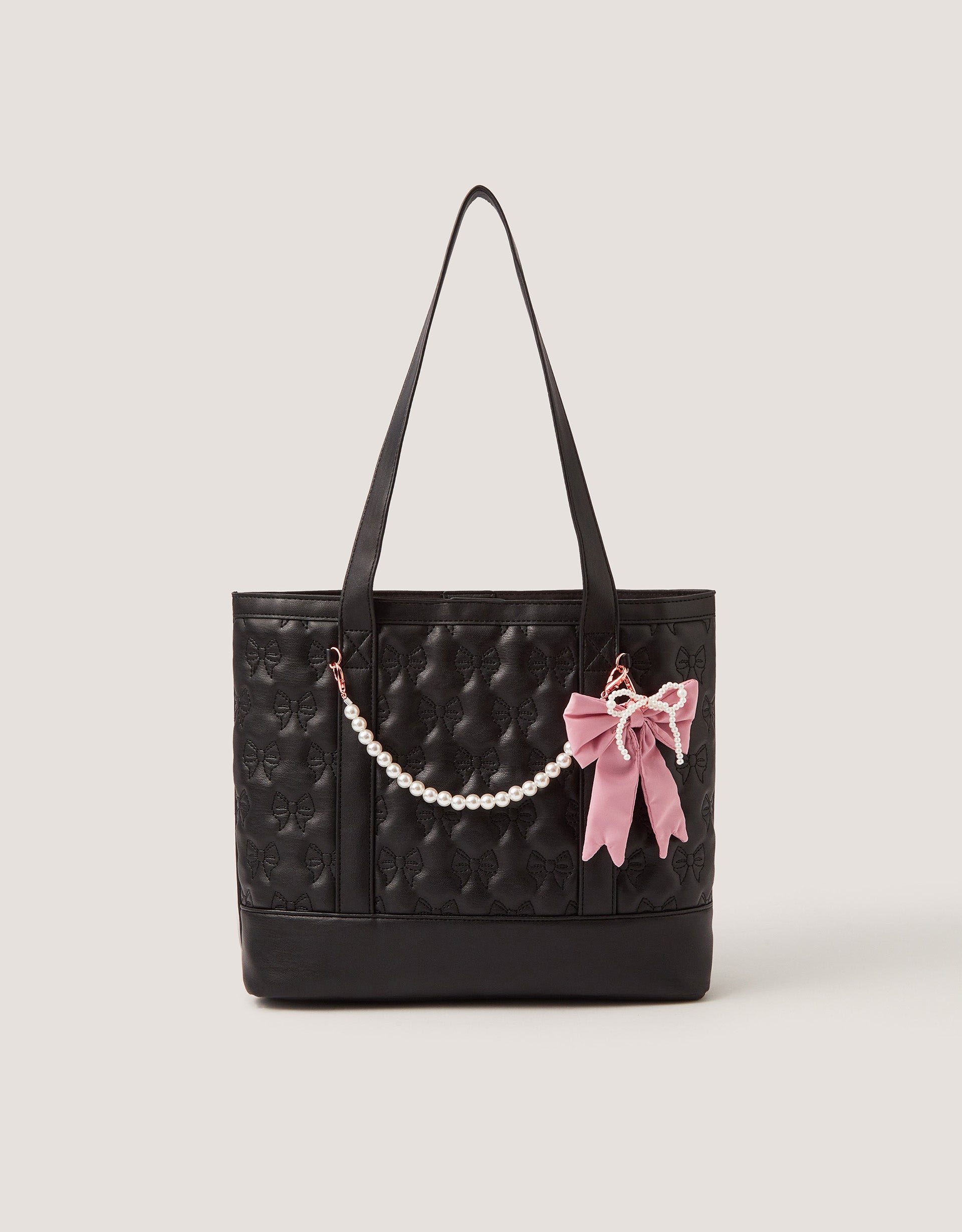 TORBA - SCHOOL BOW CHARM TOTE BAG