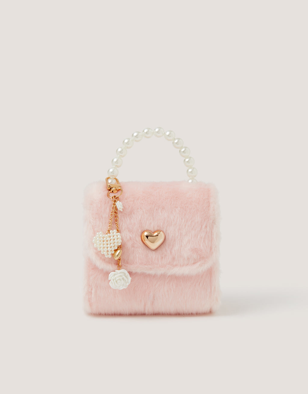 TORBA - FLUFFY PEARL CHARM BAG