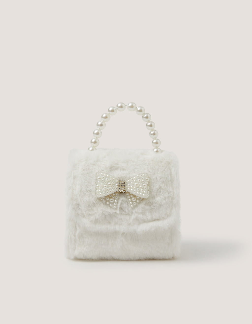 TORBA - FLUFFY PEARL BOW BAG