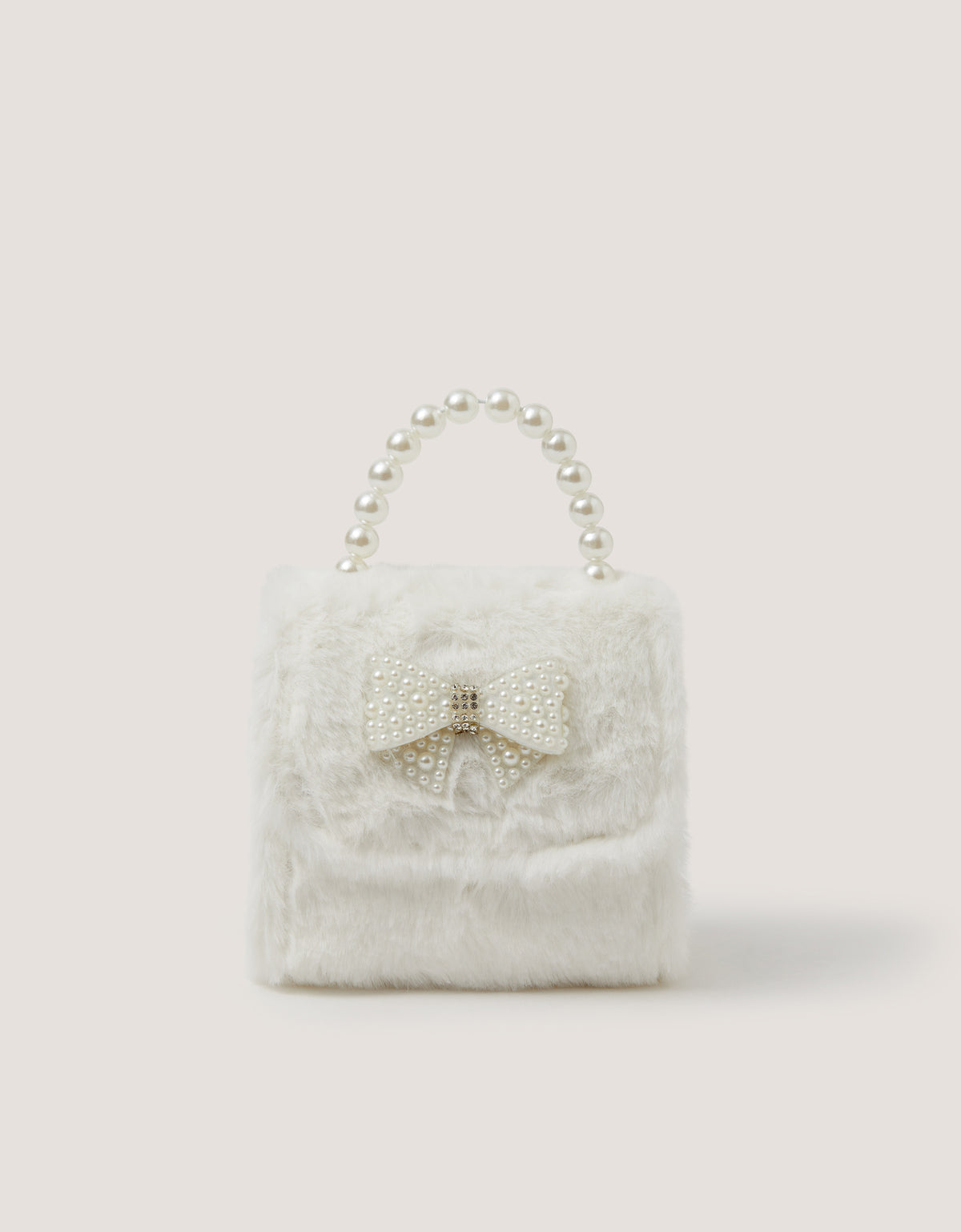 TORBA - FLUFFY PEARL BOW BAG