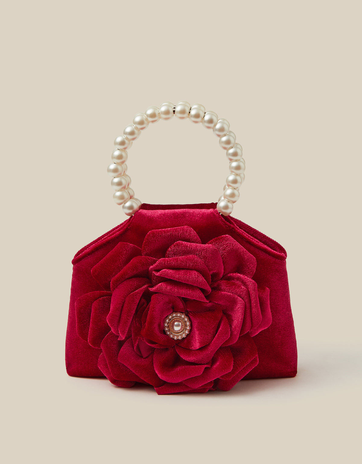 TORBA - LEILA VELVET ROSE BAG