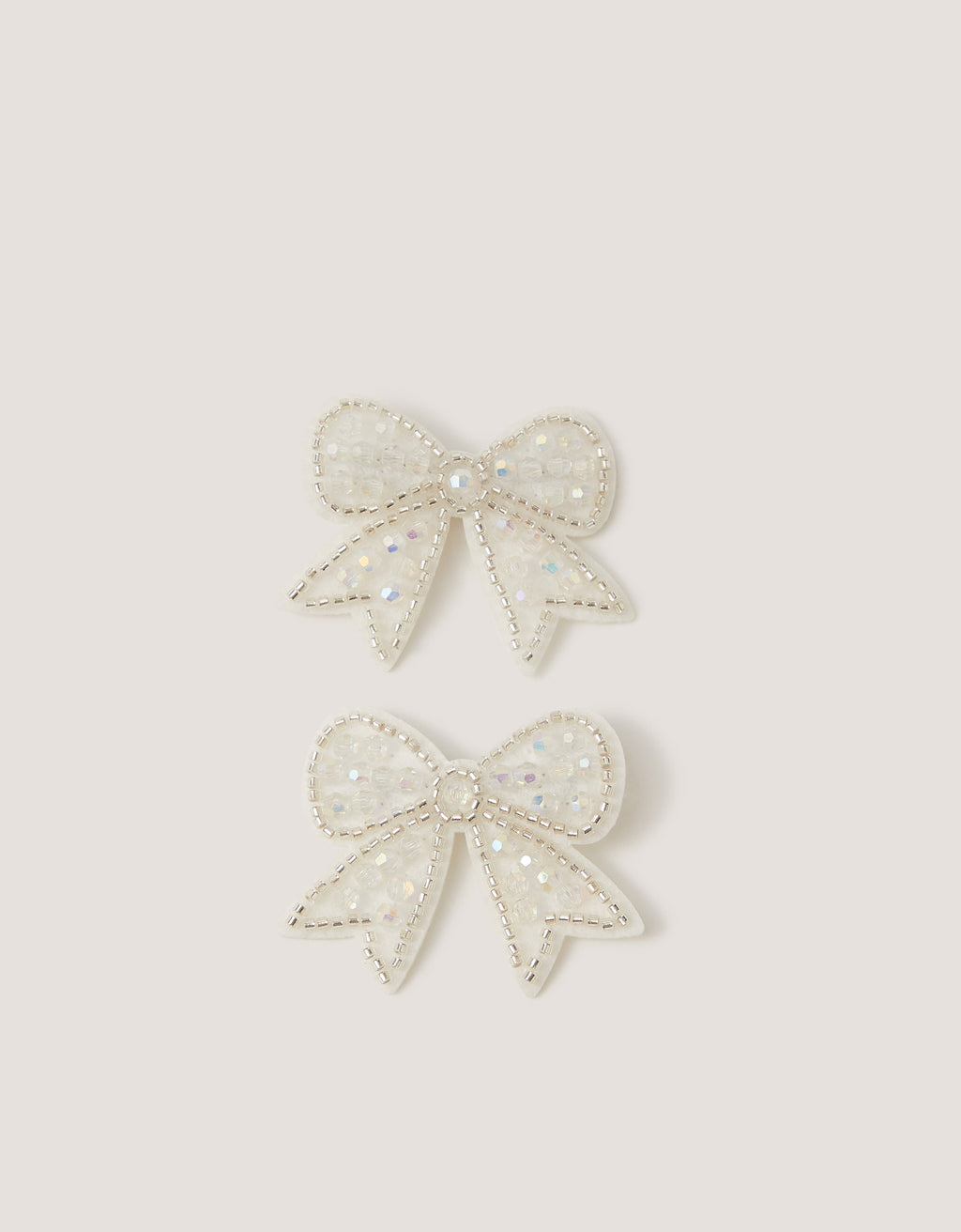 SET ŠNALA ZA KOSU - 2PK BEADED BOW CLIPS