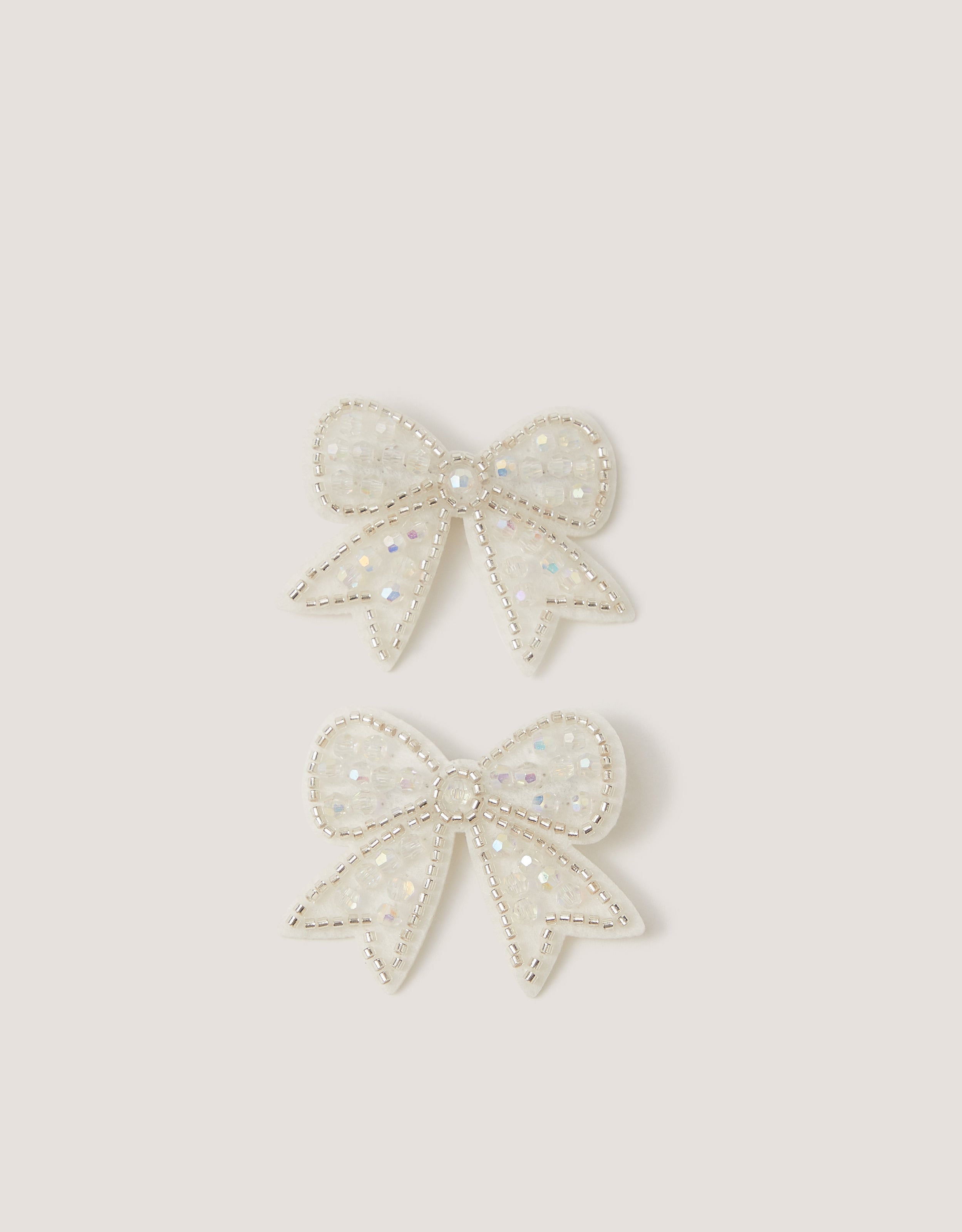 SET ŠNALA ZA KOSU - 2PK BEADED BOW CLIPS