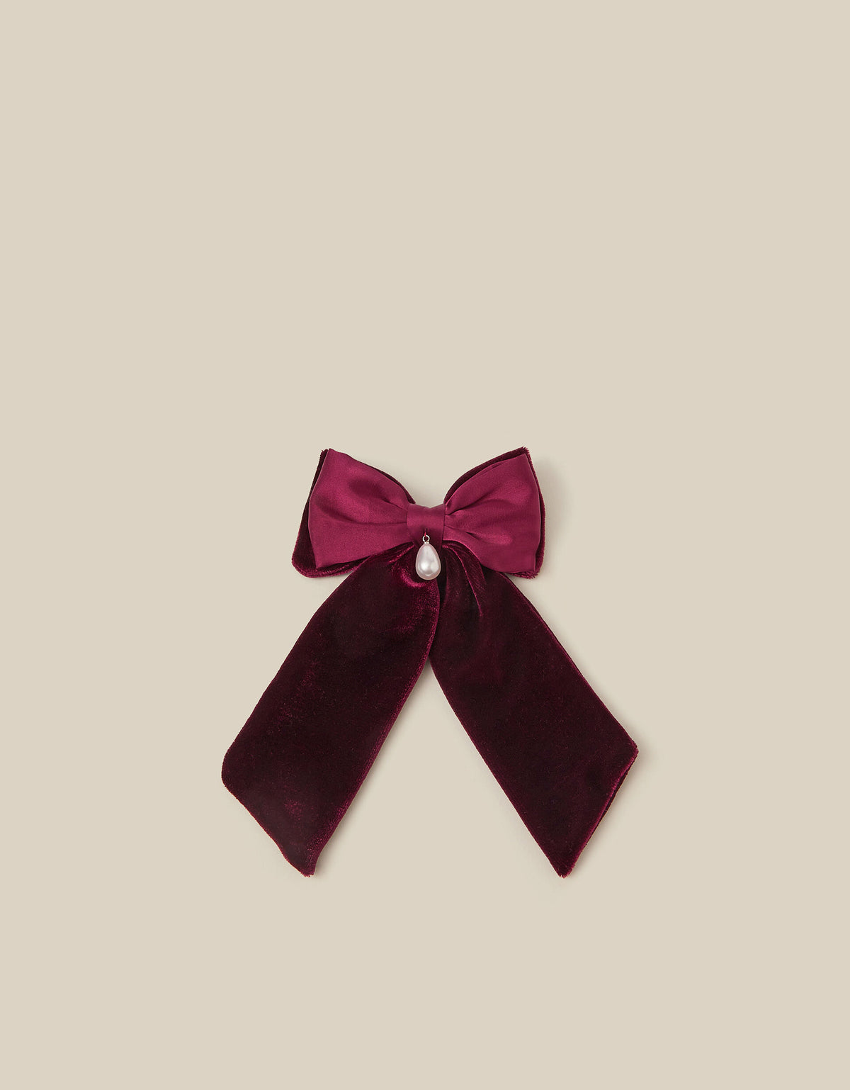 ŠNALA ZA KOSU - VELVET MIX CHARM BOW CLIP