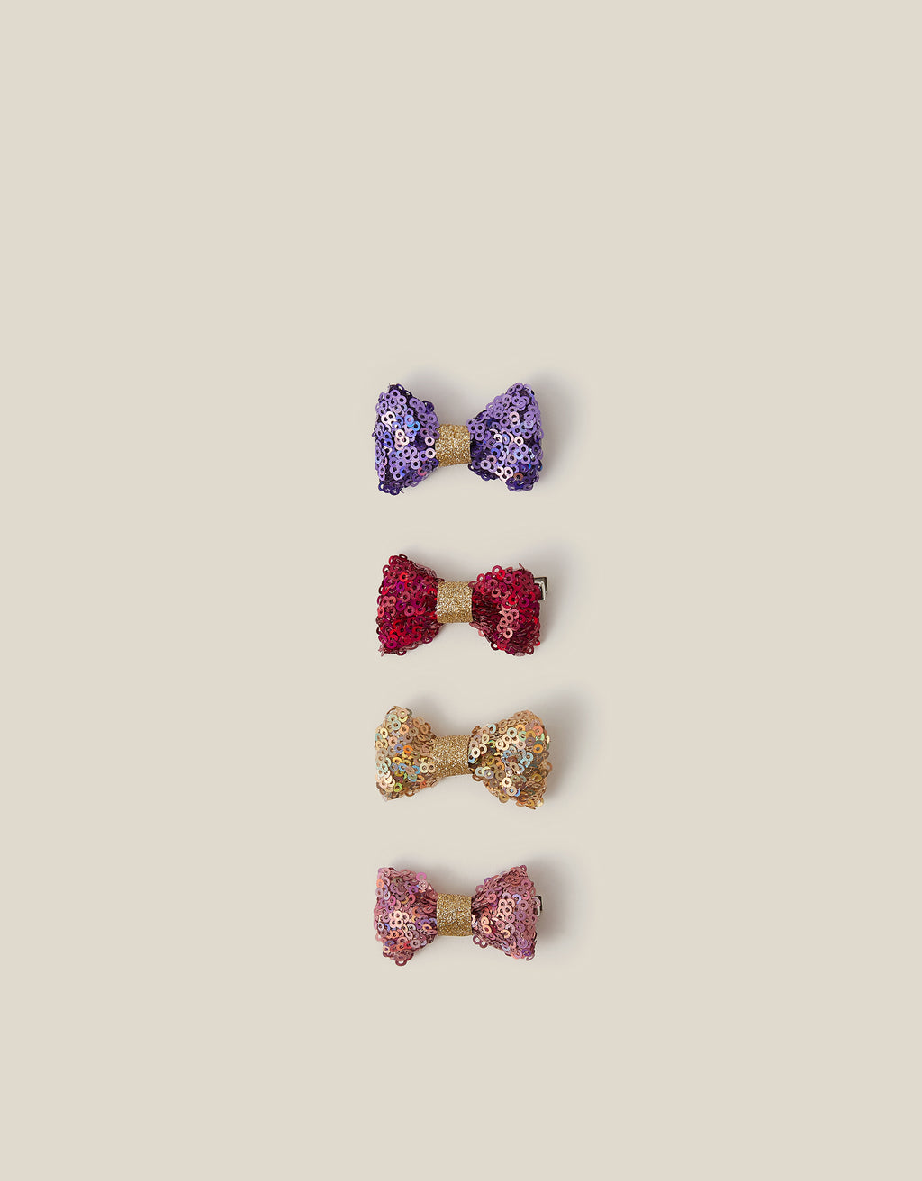 SET ŠNALA ZA KOSU - 4PK SEQUIN BOW CLIPS