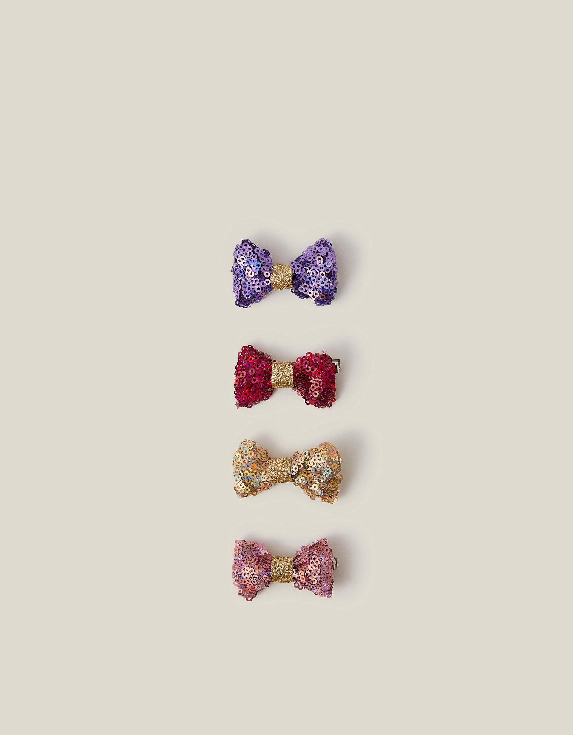 SET ŠNALA ZA KOSU - 4PK SEQUIN BOW CLIPS