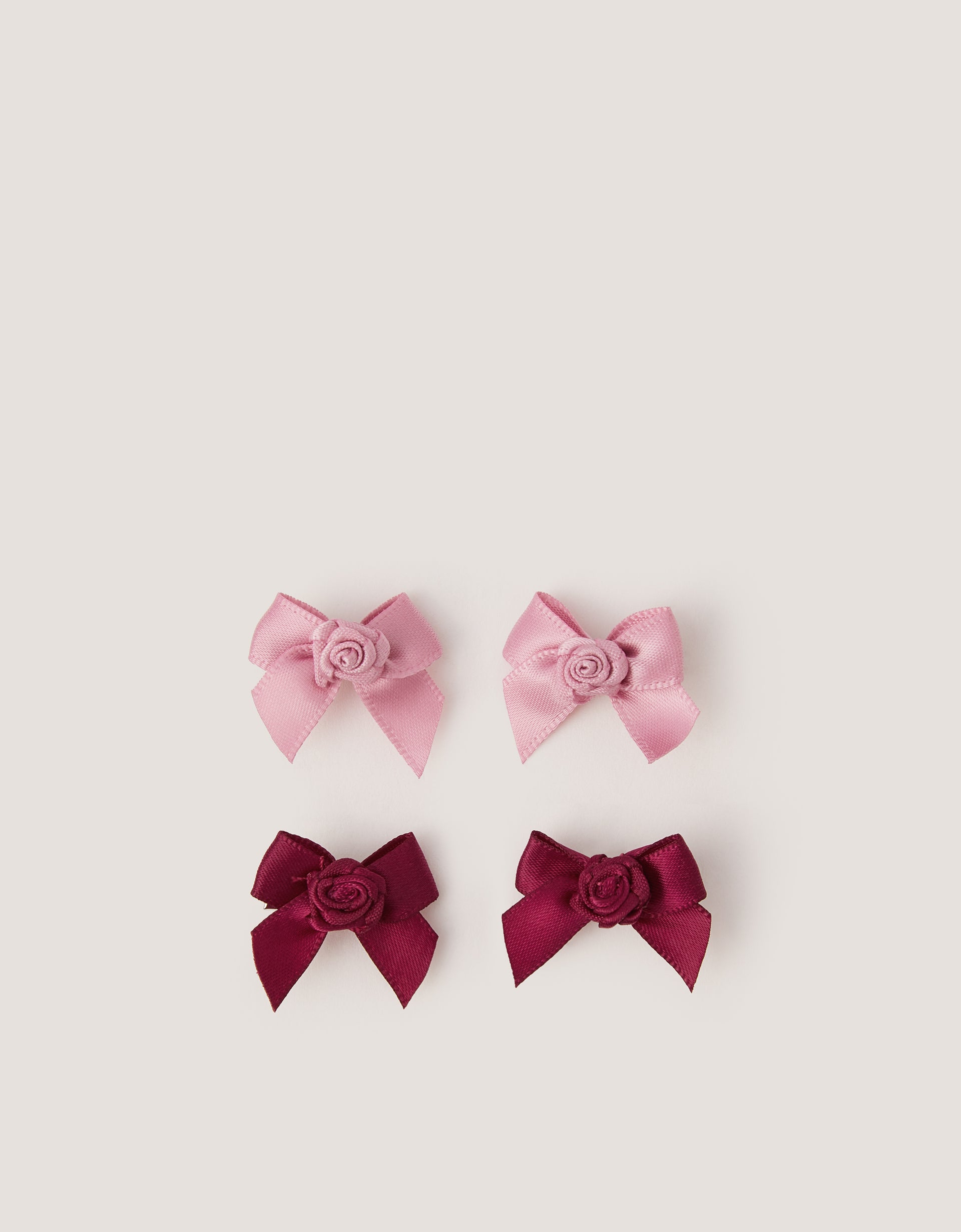 SET ŠNALA ZA KOSU - 4PK MINI ROSE BOW CLIPS