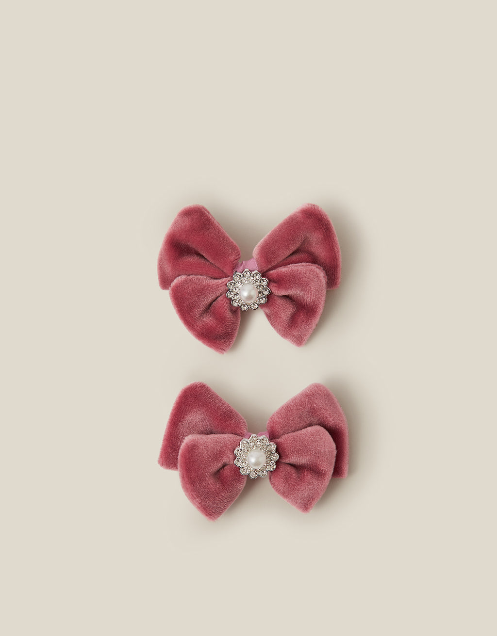 SET ŠNALA ZA KOSU - 2PK DIAMANTE BOW CLIPS