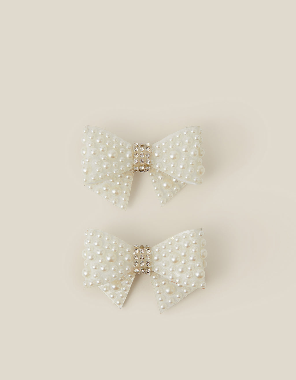 SET ŠNALA ZA KOSU - 2PK PEARL BOW CLIPS