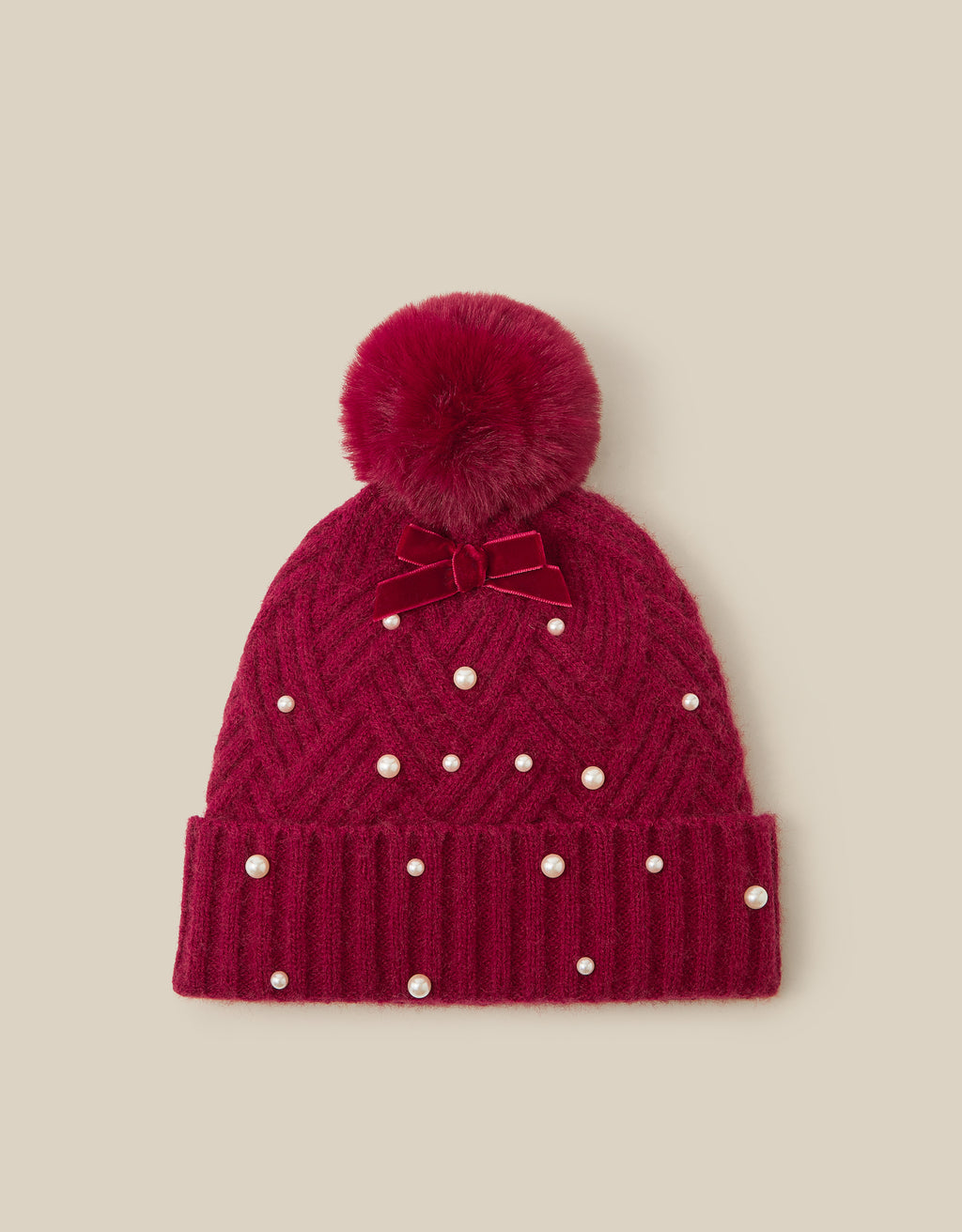KAPA - RED PEARL CABLE HAT