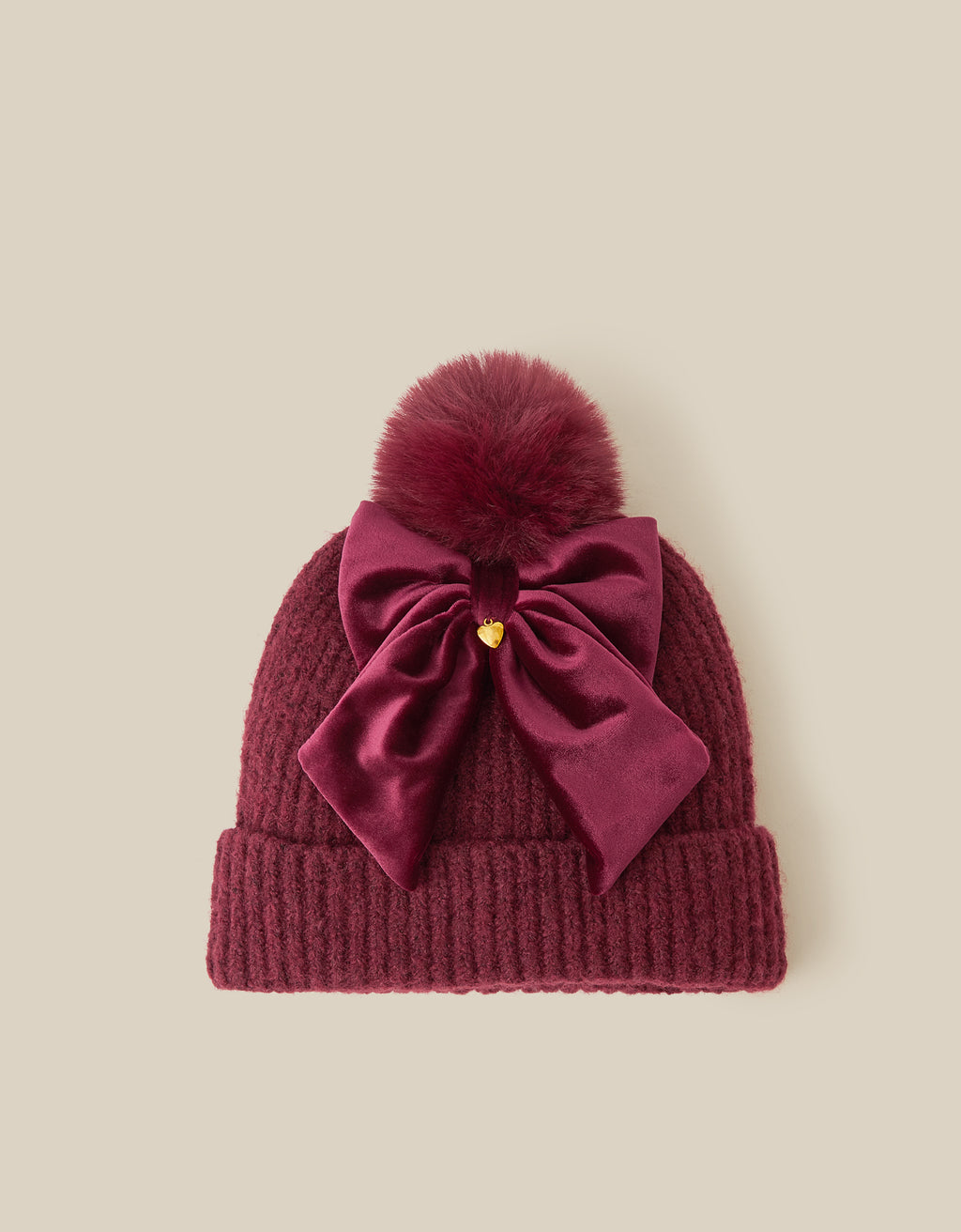 KAPA - BURGUNDY VELVET BOW HAT