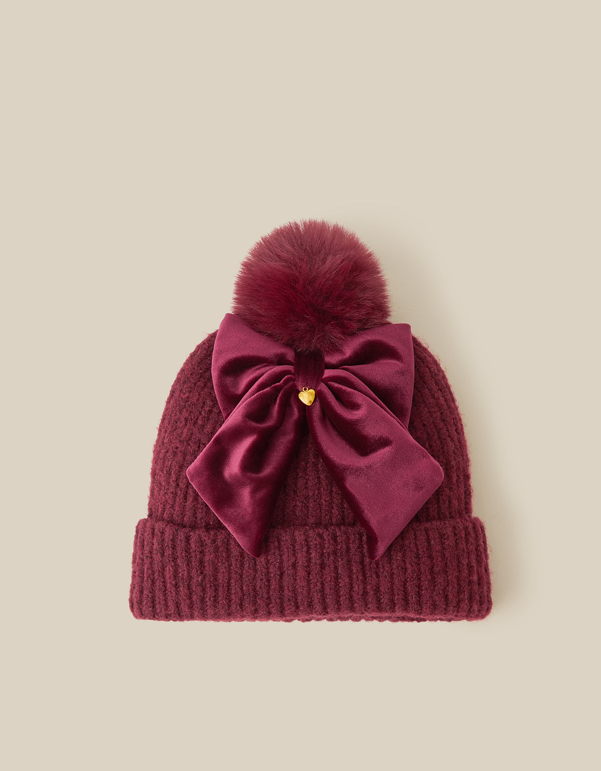 KAPA - BURGUNDY VELVET BOW HAT