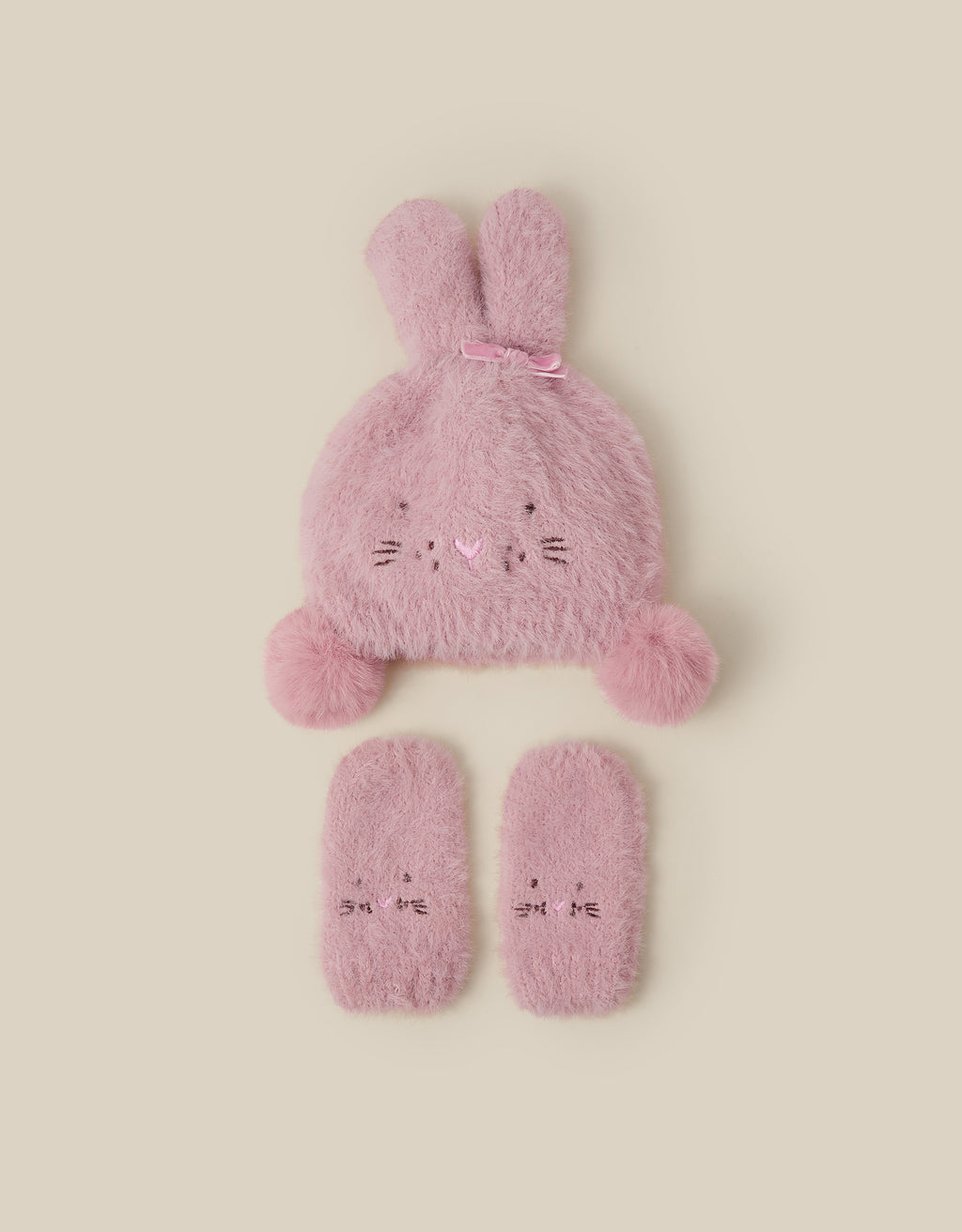 SET KAPA I RUKAVICE - BABY BUNNY HAT AND MITTEN