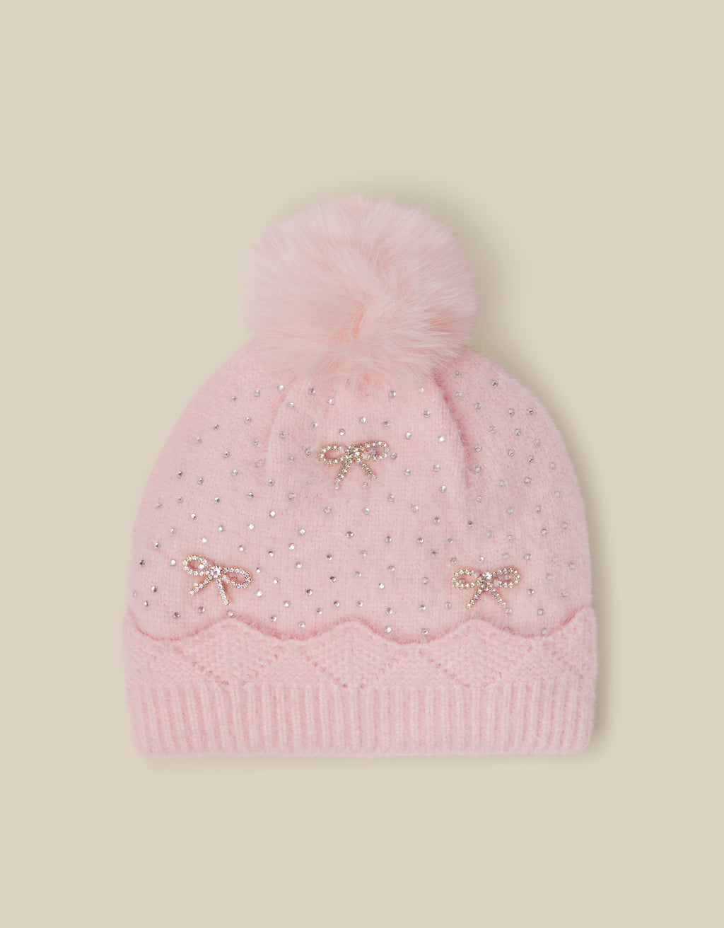 KAPA - PINK PEARLY DIAMANTE HAT