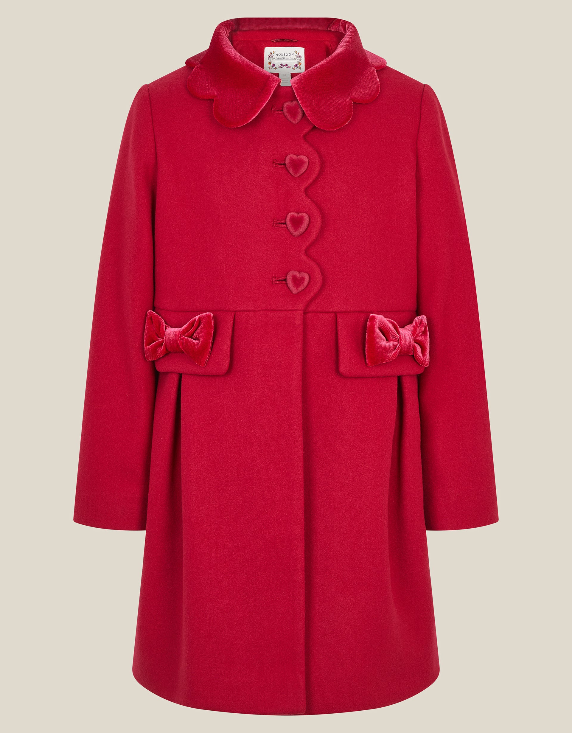 KAPUT - SMRT BERRY SCALLOPED COAT