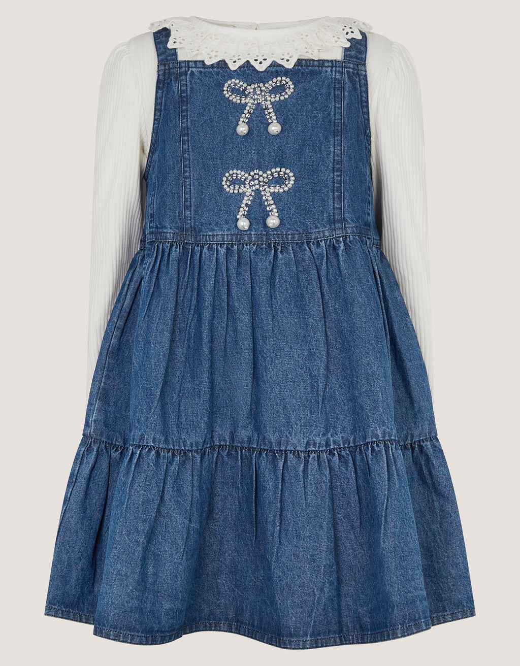 SET - LS FRIL TOP & PINNY DRESS