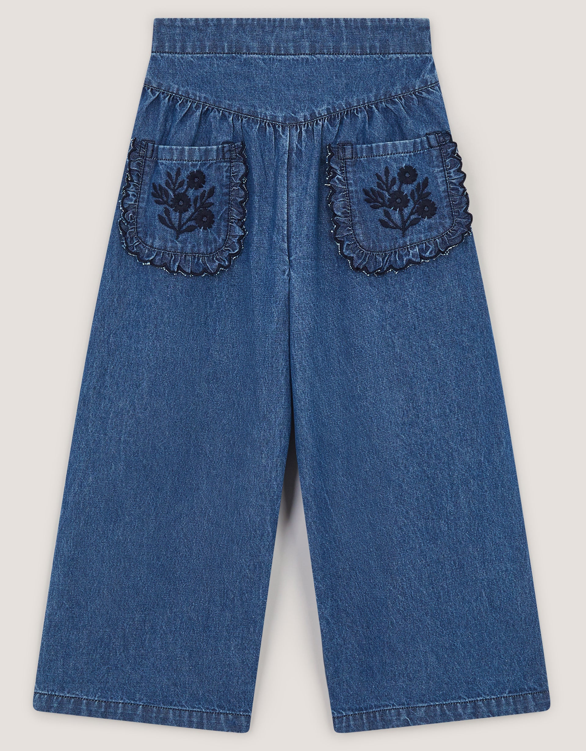 PANTALONE - DARK BLUE SCALLOP TROUSER