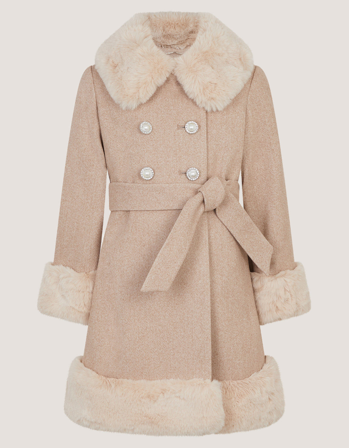 KAPUT - SMRT GLAM FUR TRIM COAT