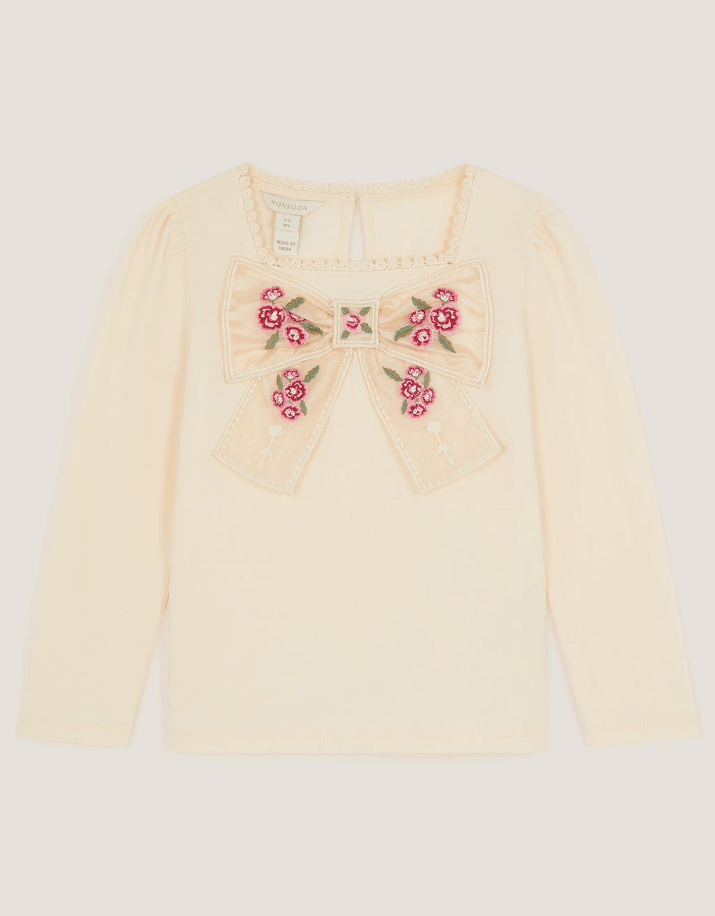 BLUZA - LS ORGANZA BOW TSHIRT