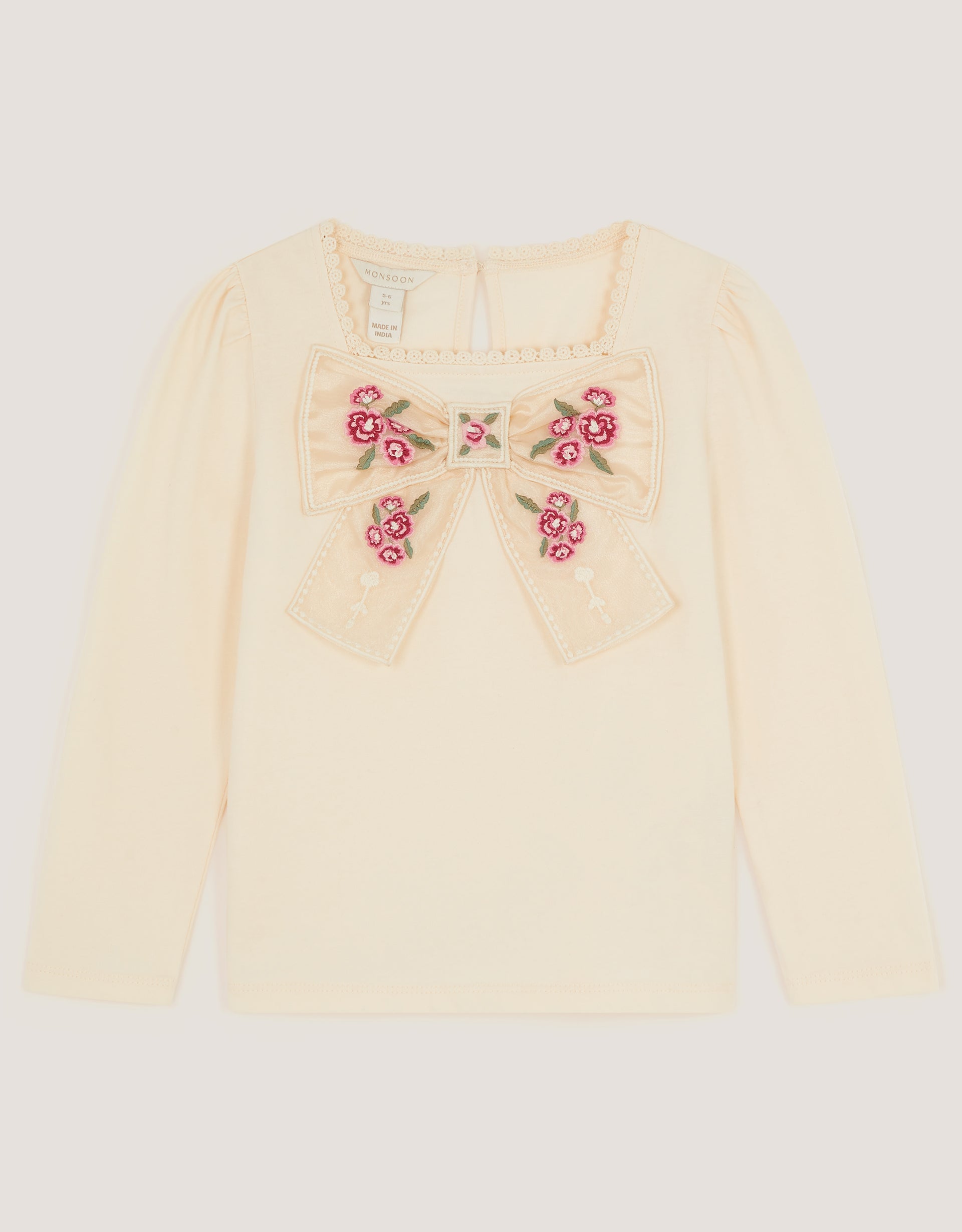 BLUZA - LS ORGANZA BOW TSHIRT