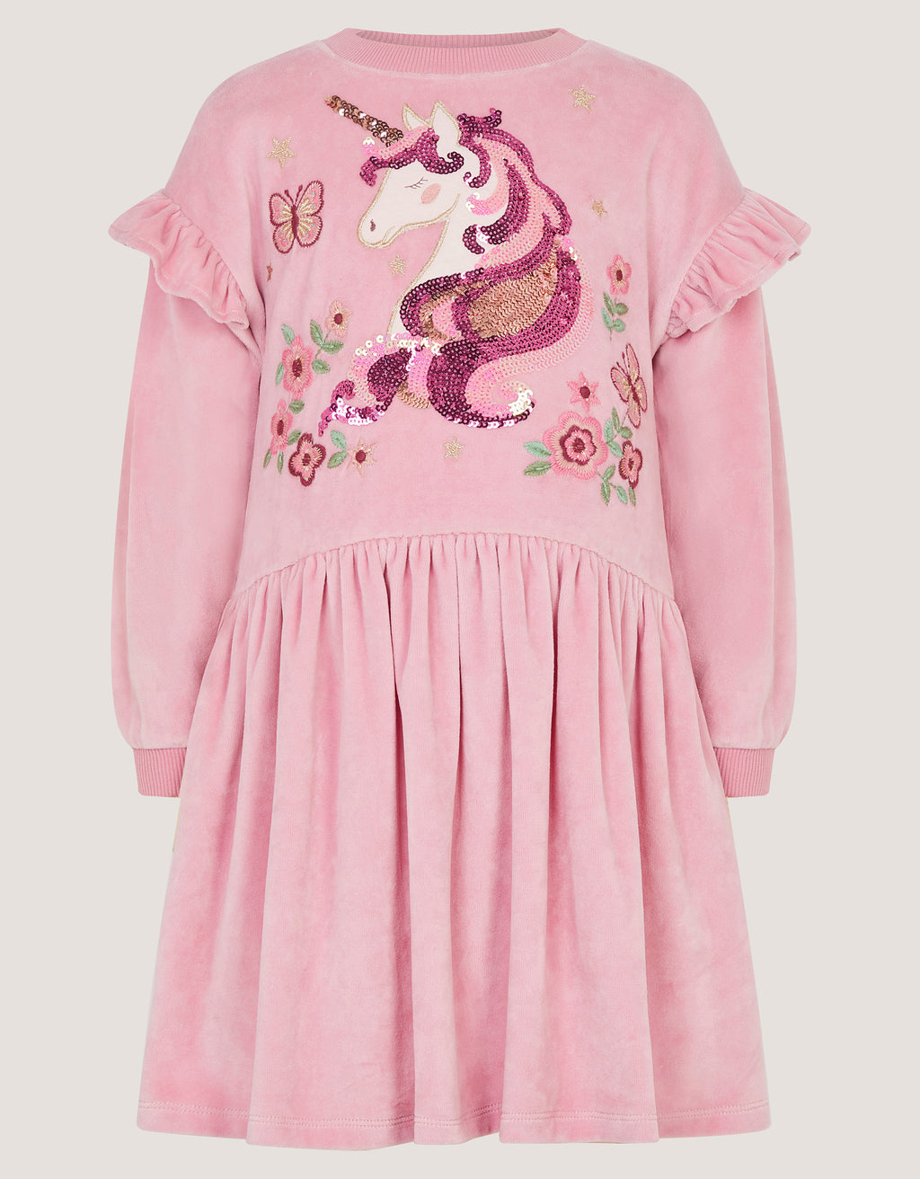 HALJINA - VELOUR UNICRN SWEAT DRESS