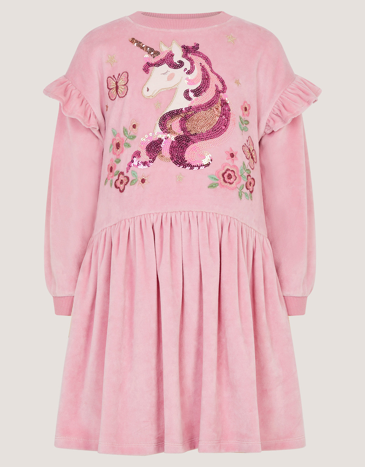 HALJINA - VELOUR UNICRN SWEAT DRESS