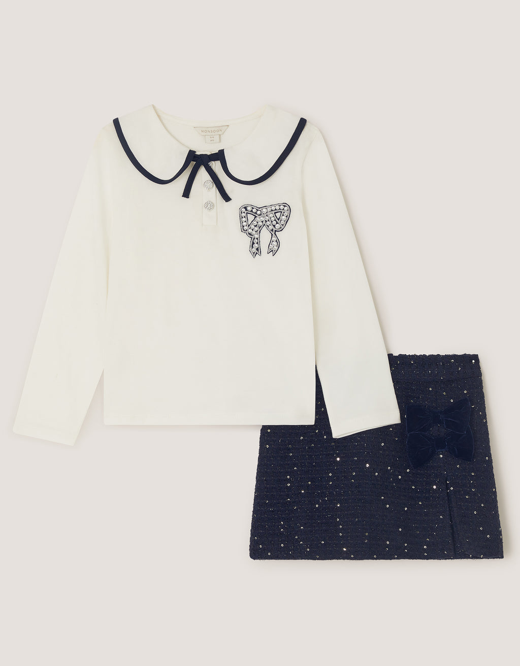 SET - LS BOW TOP & WL SKORT SET