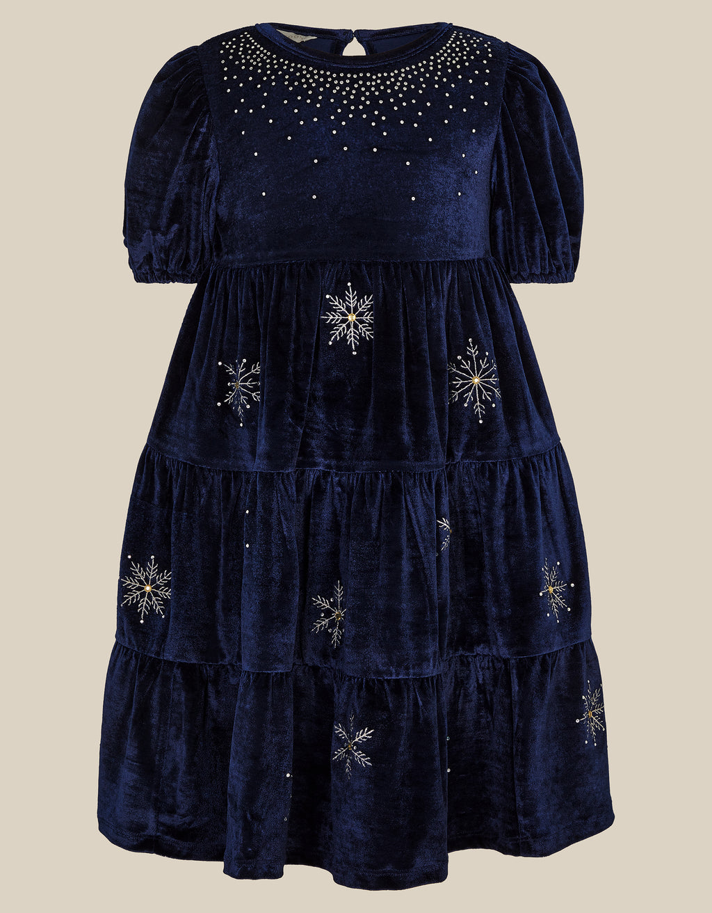 HALJINA - NVY MCIE SNWFLKE VLR DRES