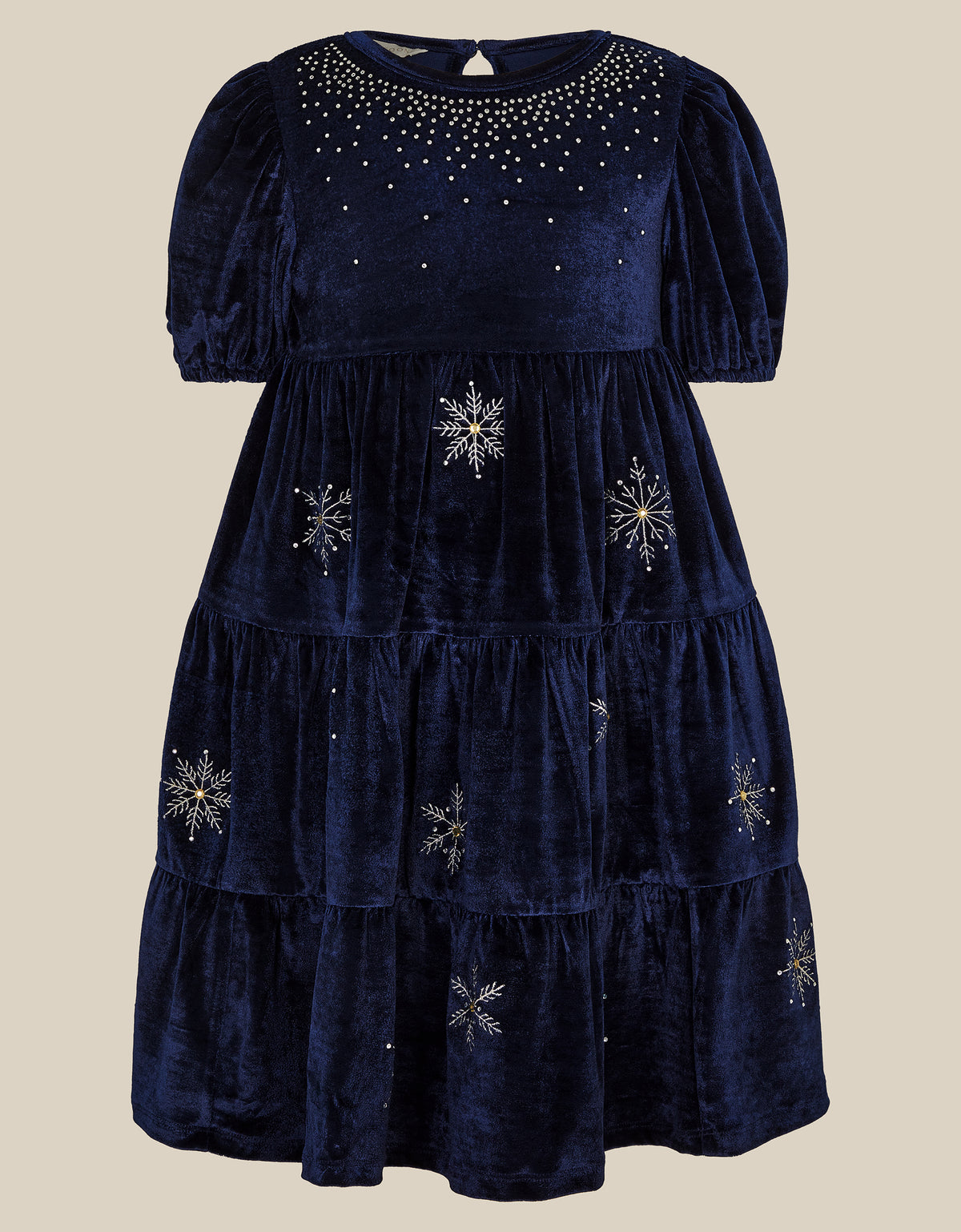 HALJINA - NVY MCIE SNWFLKE VLR DRES