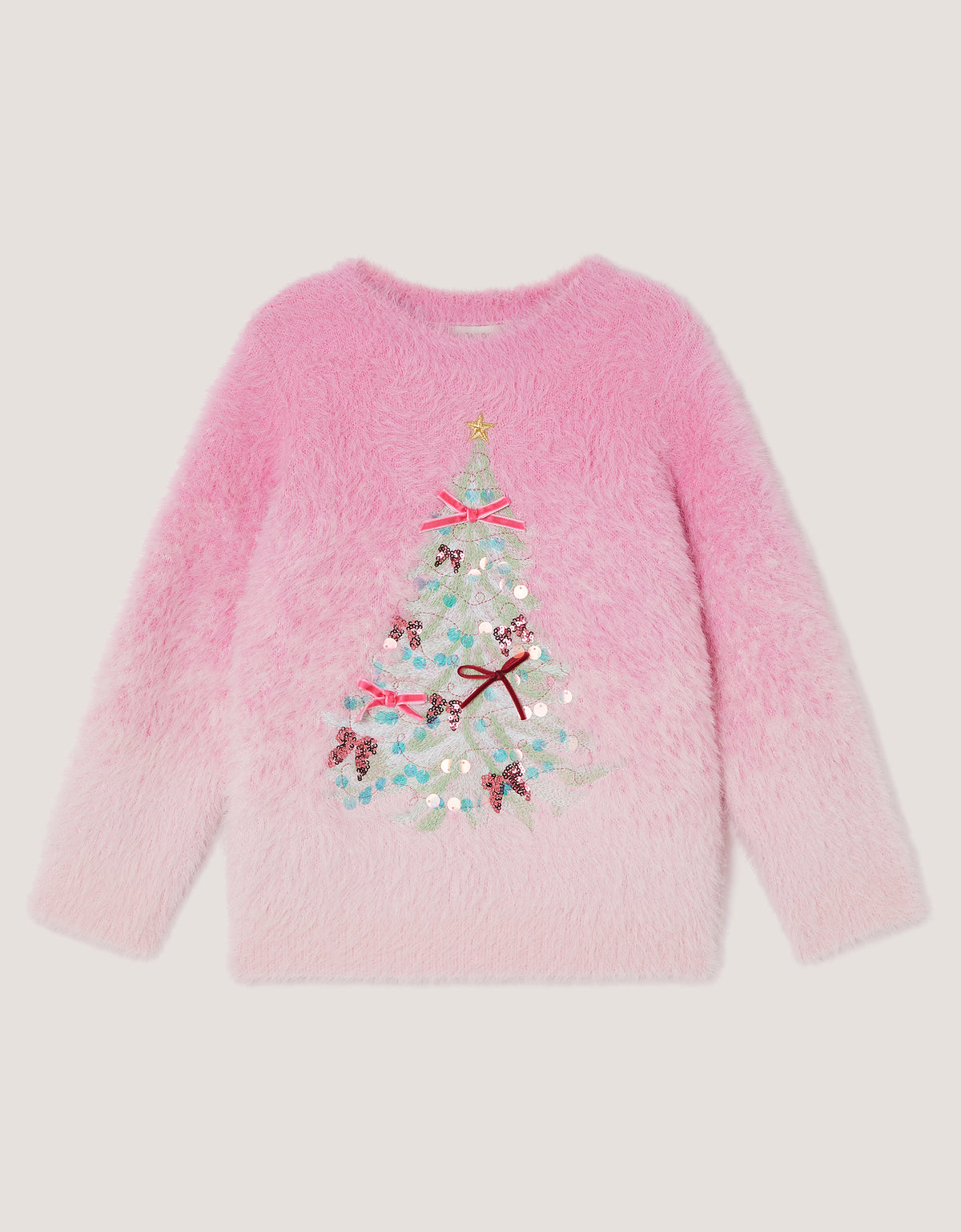 DŽEMPER - XMAS OMBRE KNIT TREE JMPR