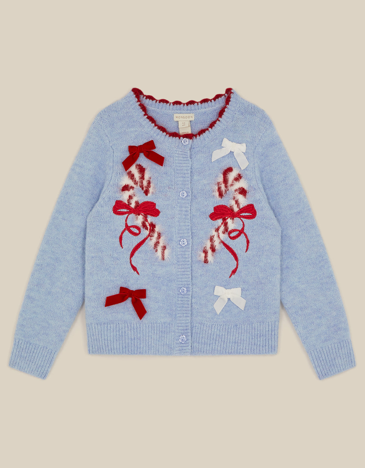 KARDIGAN - XMAS BLUE CNDY CANE CRDGN