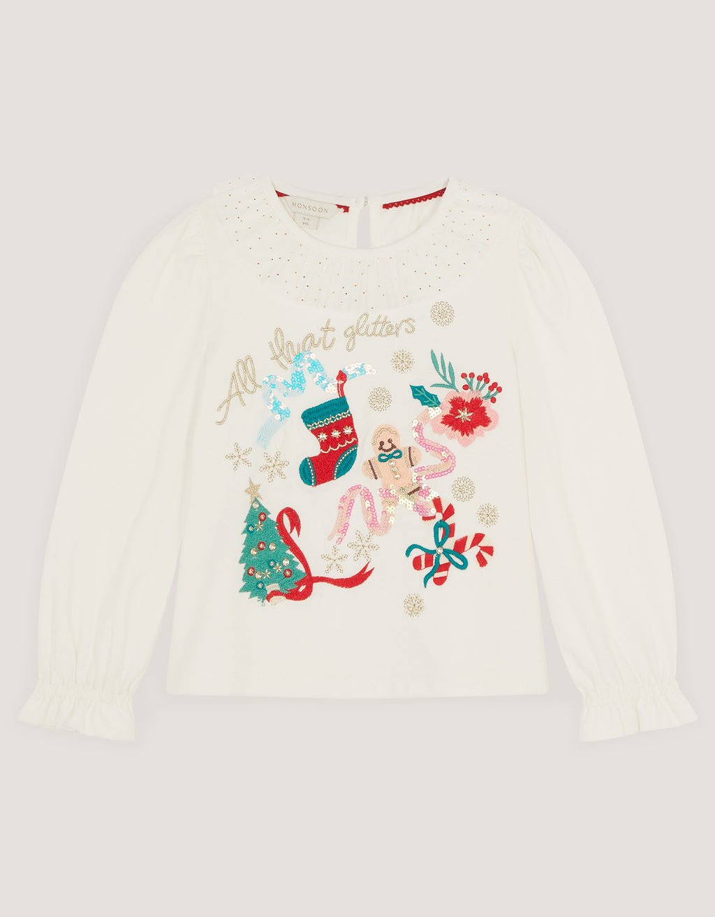 MAJICA - XMAS LS ALL GLITTER TSHRT